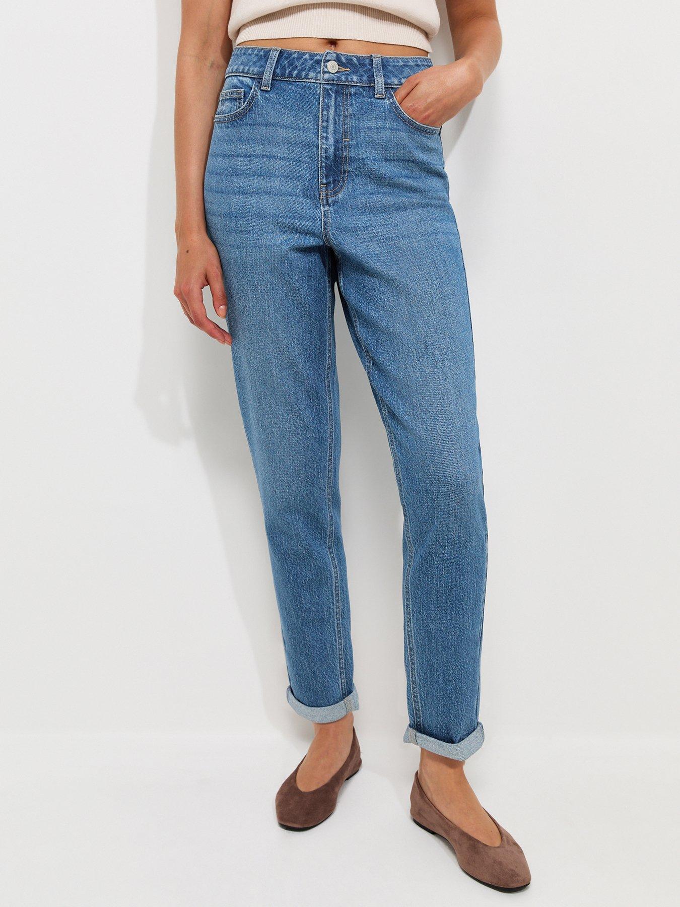 New Look Vintage Tint High Waisted Tori Mom Jeans - Blue