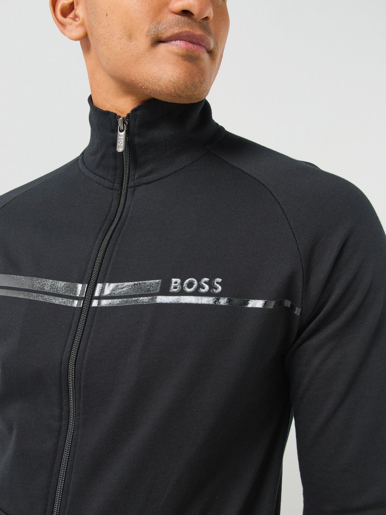 Image 5 of 5 of BOSS Bodywear Authentic Loungewear Zip Top - Black