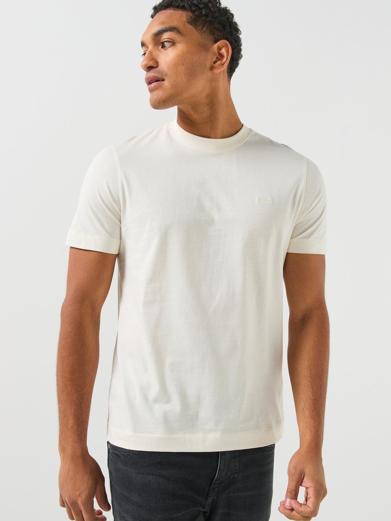 BOSS Thompson 01 Chest Logo Regular Fit T-Shirt - White