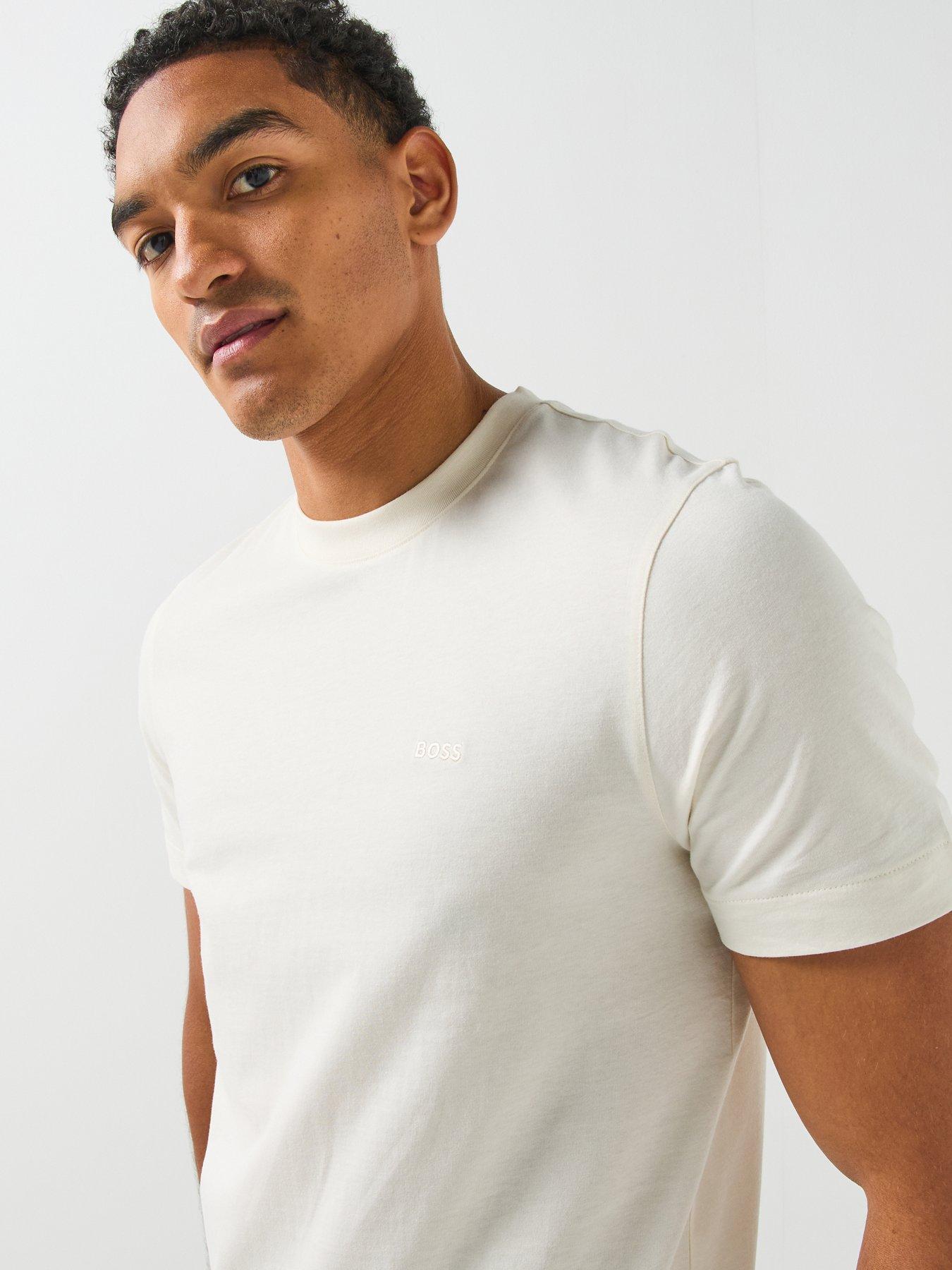 Image 4 of 5 of BOSS Thompson 01 Chest Logo Regular Fit T-Shirt - White