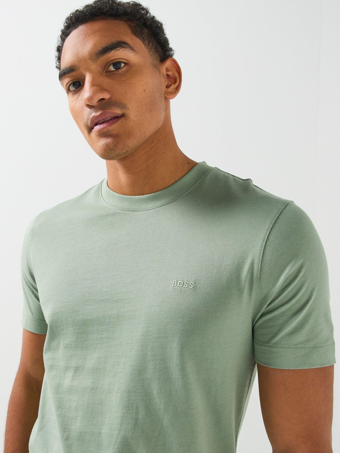 Image 4 of 5 of BOSS Thompson 01 Chest Logo Regular Fit T-Shirt - Green