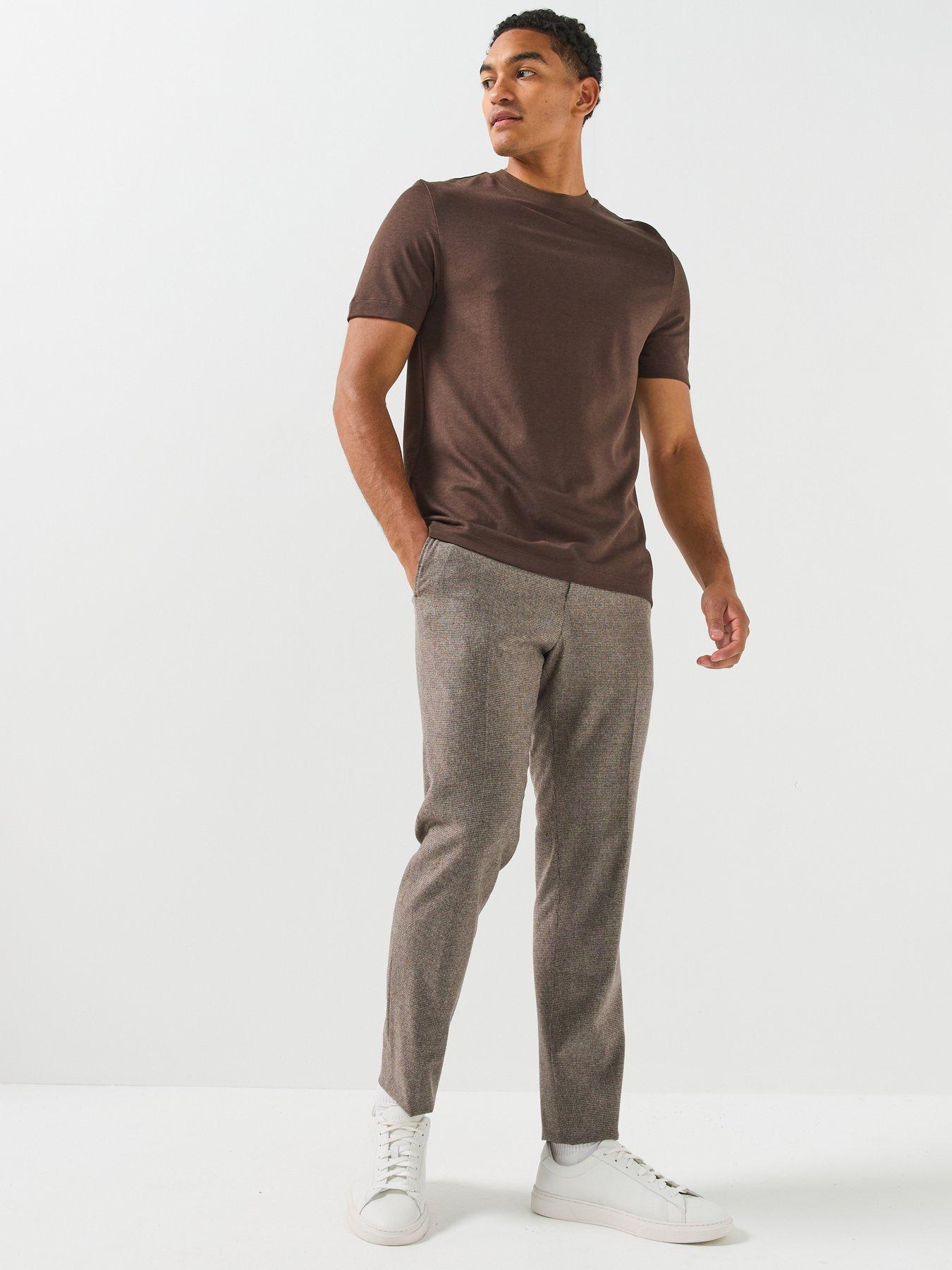 Image 3 of 6 of BOSS H-Thompson 205 Regular Fit T-Shirt - Brown