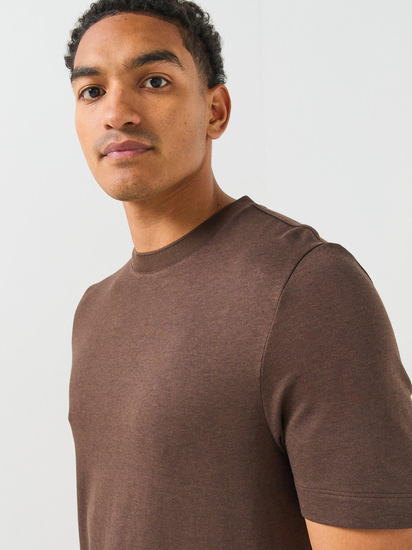 Image 5 of 6 of BOSS H-Thompson 205 Regular Fit T-Shirt - Brown