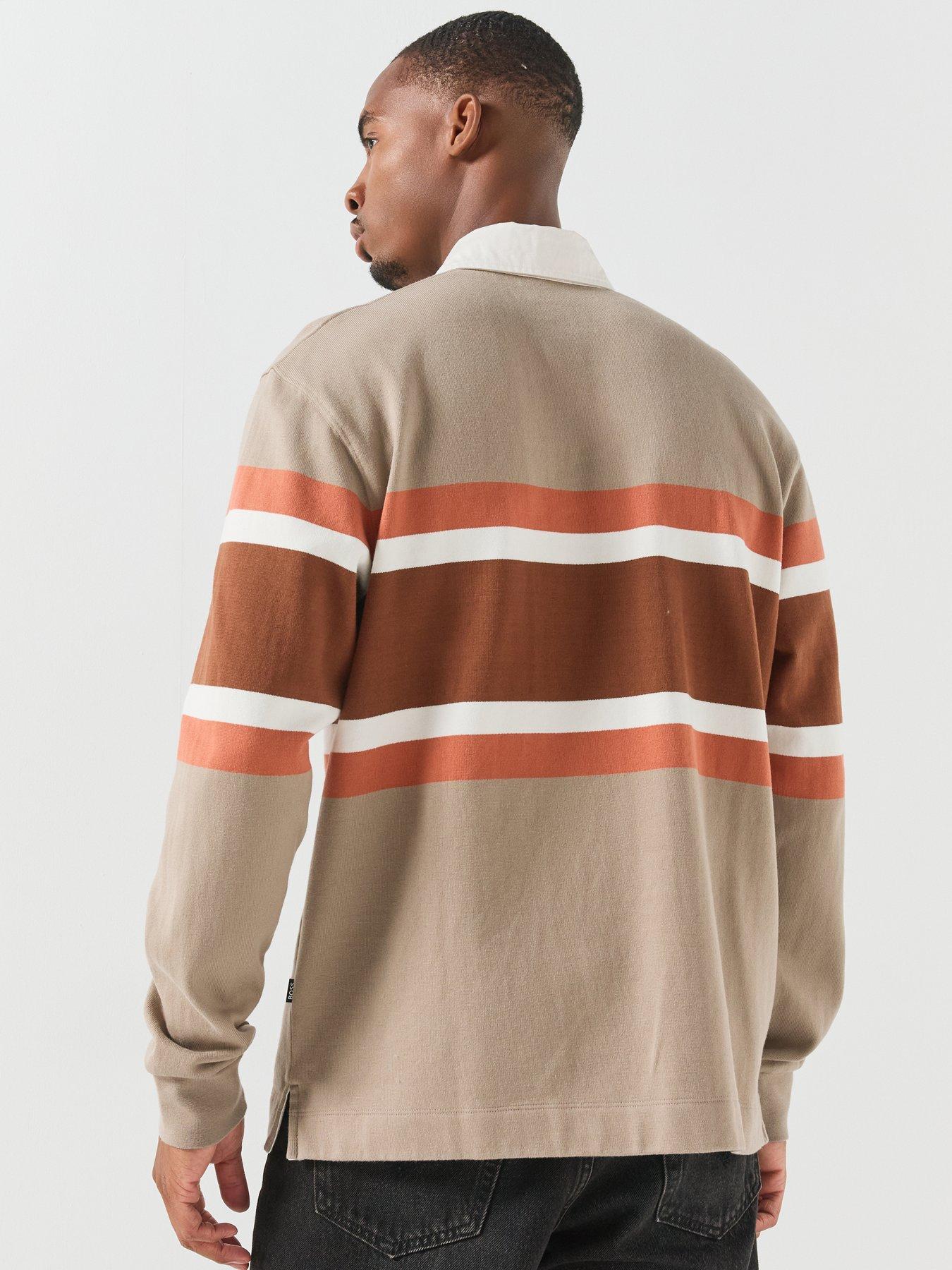 Image 2 of 6 of BOSS C-Saarinen 18 Rugby Long Sleeve Polo Shirt - Light Brown