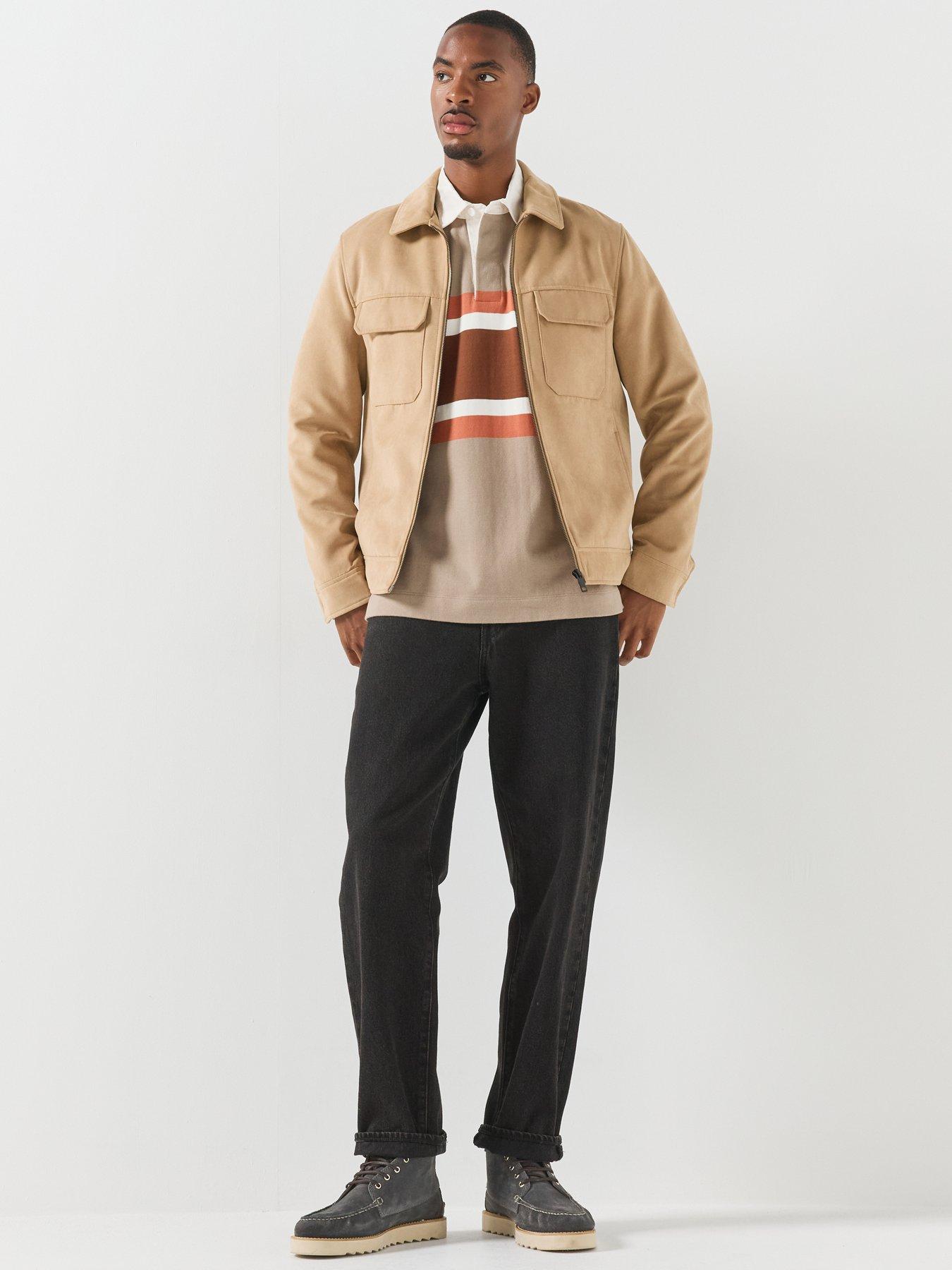 Image 3 of 6 of BOSS C-Saarinen 18 Rugby Long Sleeve Polo Shirt - Light Brown