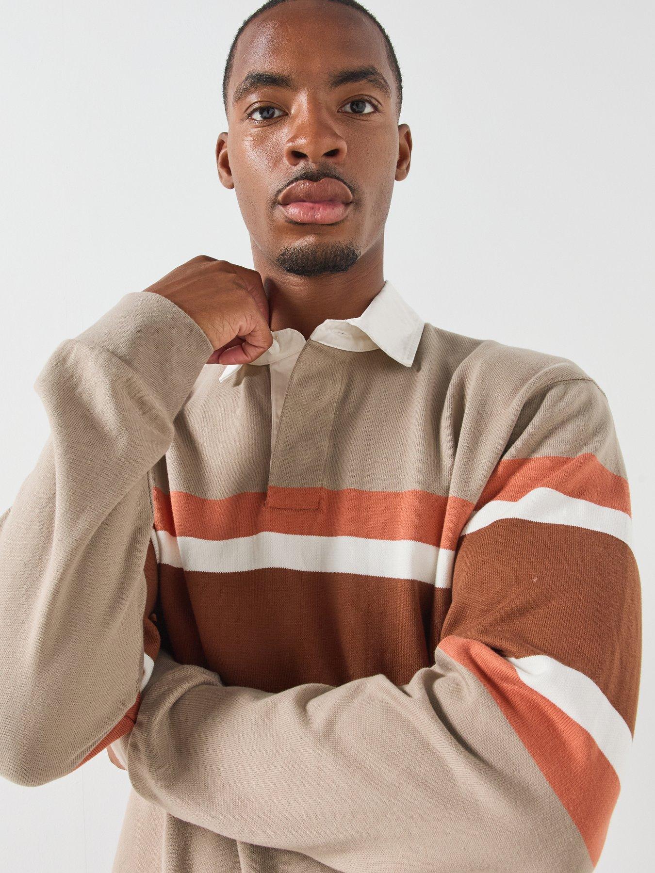 Image 4 of 6 of BOSS C-Saarinen 18 Rugby Long Sleeve Polo Shirt - Light Brown
