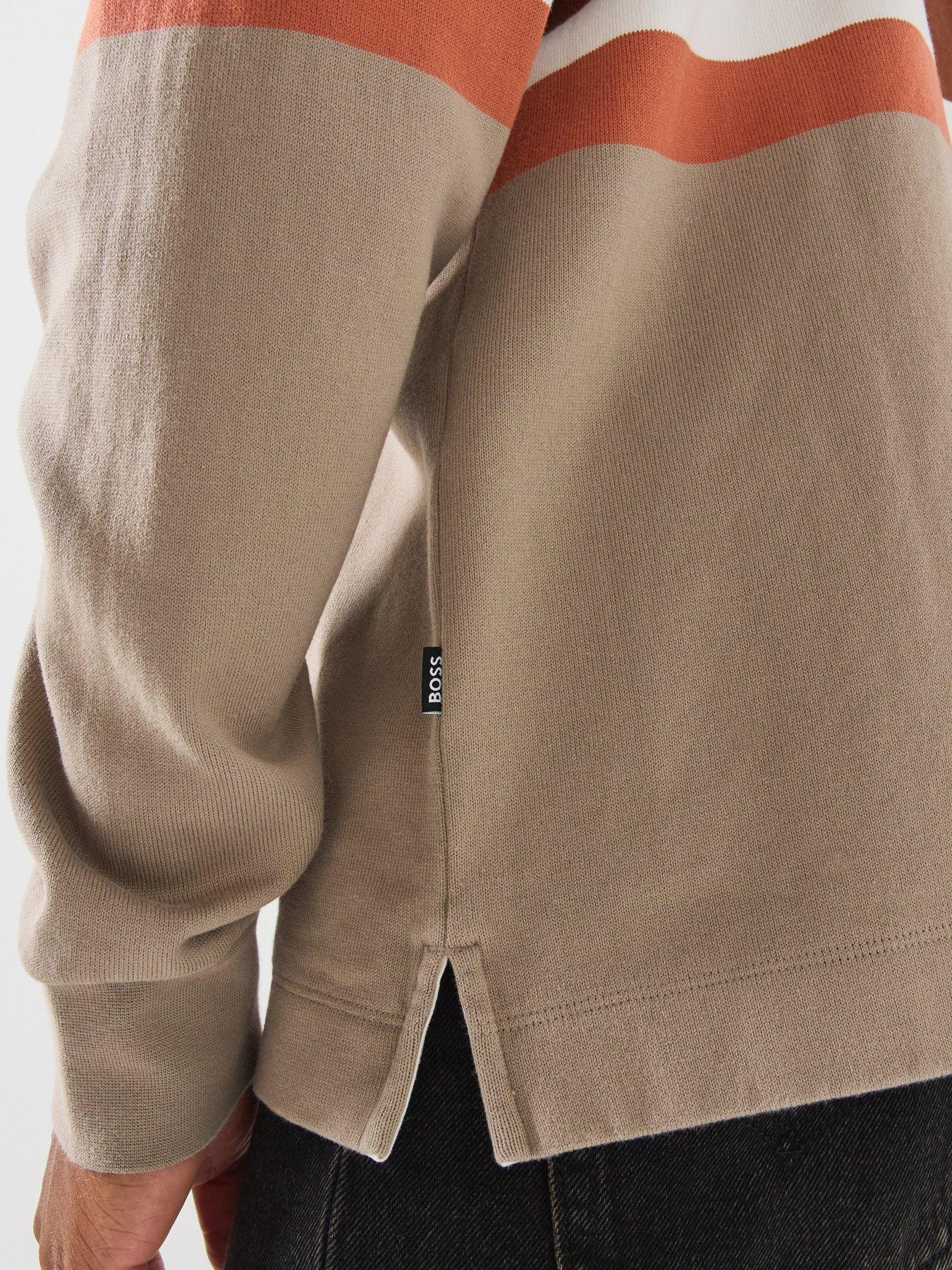 Image 5 of 6 of BOSS C-Saarinen 18 Rugby Long Sleeve Polo Shirt - Light Brown