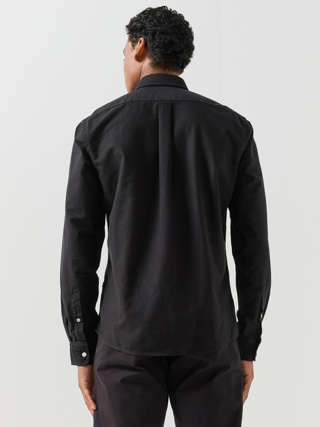 Image 2 of 6 of BOSS Mens H-Liam Button Down Regular Fit Shirt - Black