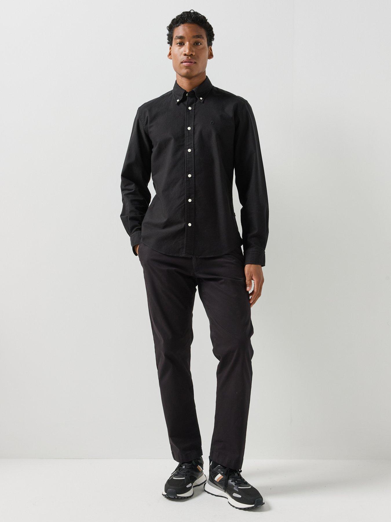 Image 3 of 6 of BOSS Mens H-Liam Button Down Regular Fit Shirt - Black