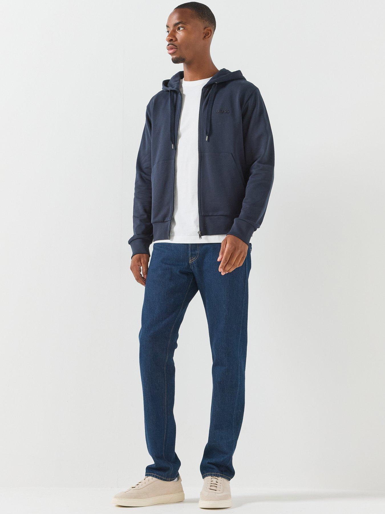 Image 3 of 6 of BOSS Boss C-Silva 23 BB Relaxed Fit Zip Through Hoodie - Navy
