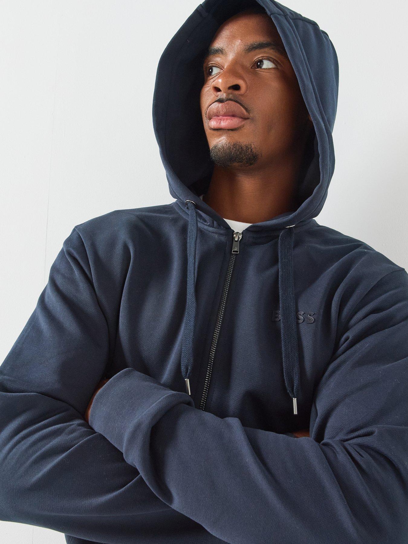 Image 4 of 6 of BOSS Boss C-Silva 23 BB Relaxed Fit Zip Through Hoodie - Navy