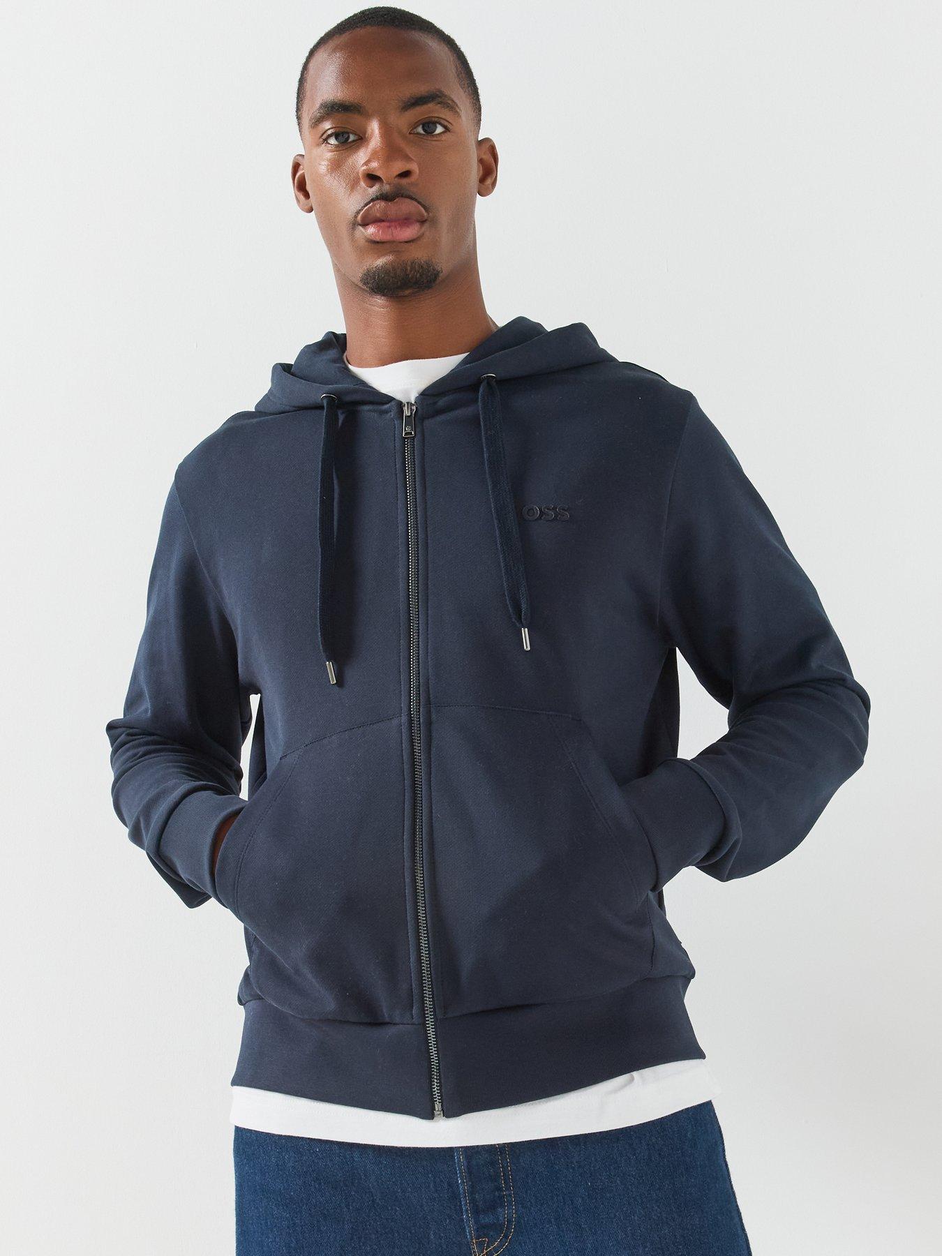 Image 5 of 6 of BOSS Boss C-Silva 23 BB Relaxed Fit Zip Through Hoodie - Navy