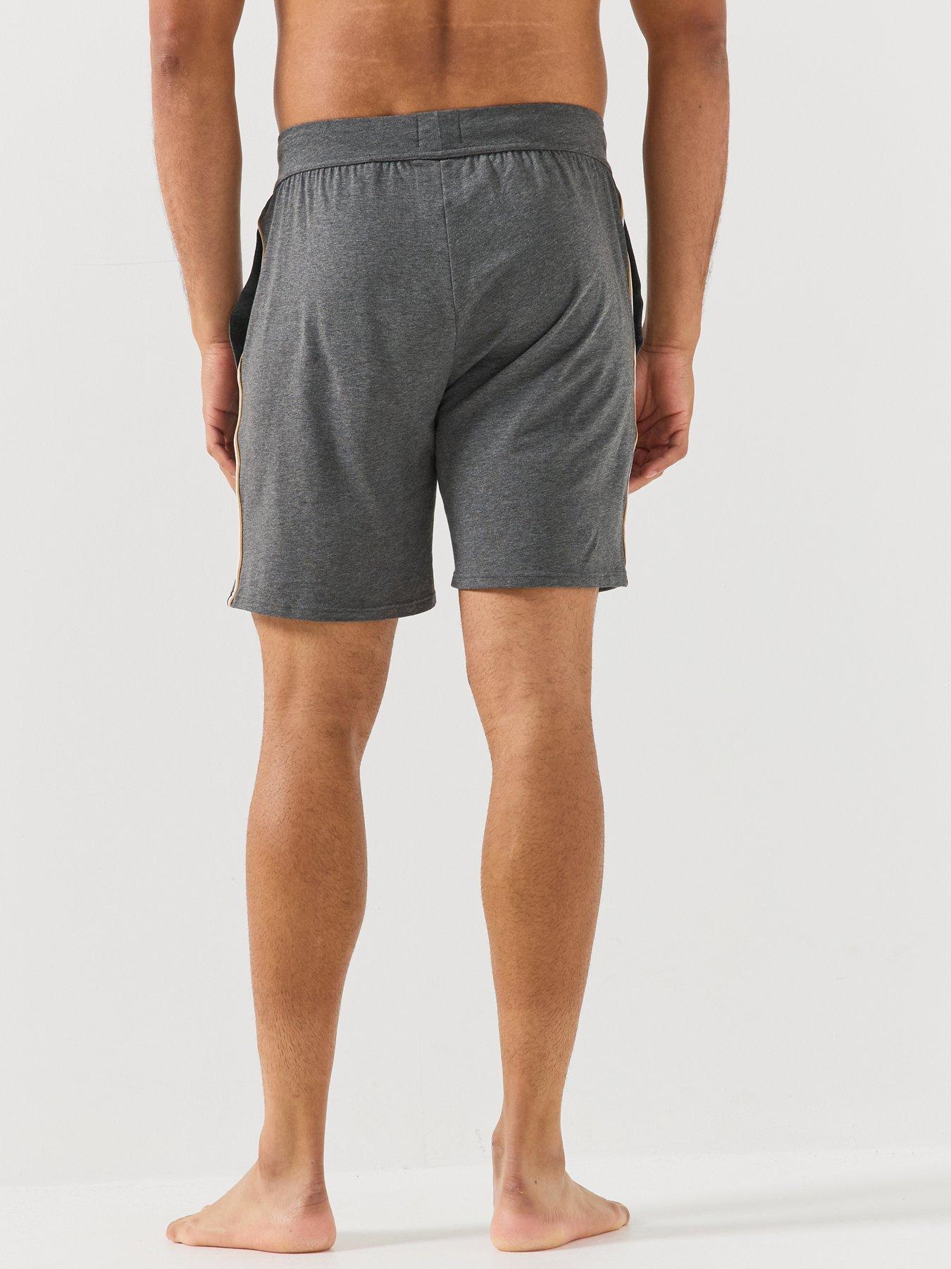 Image 2 of 4 of BOSS Mens Stretch Drawstring Loungewear Shorts - Grey