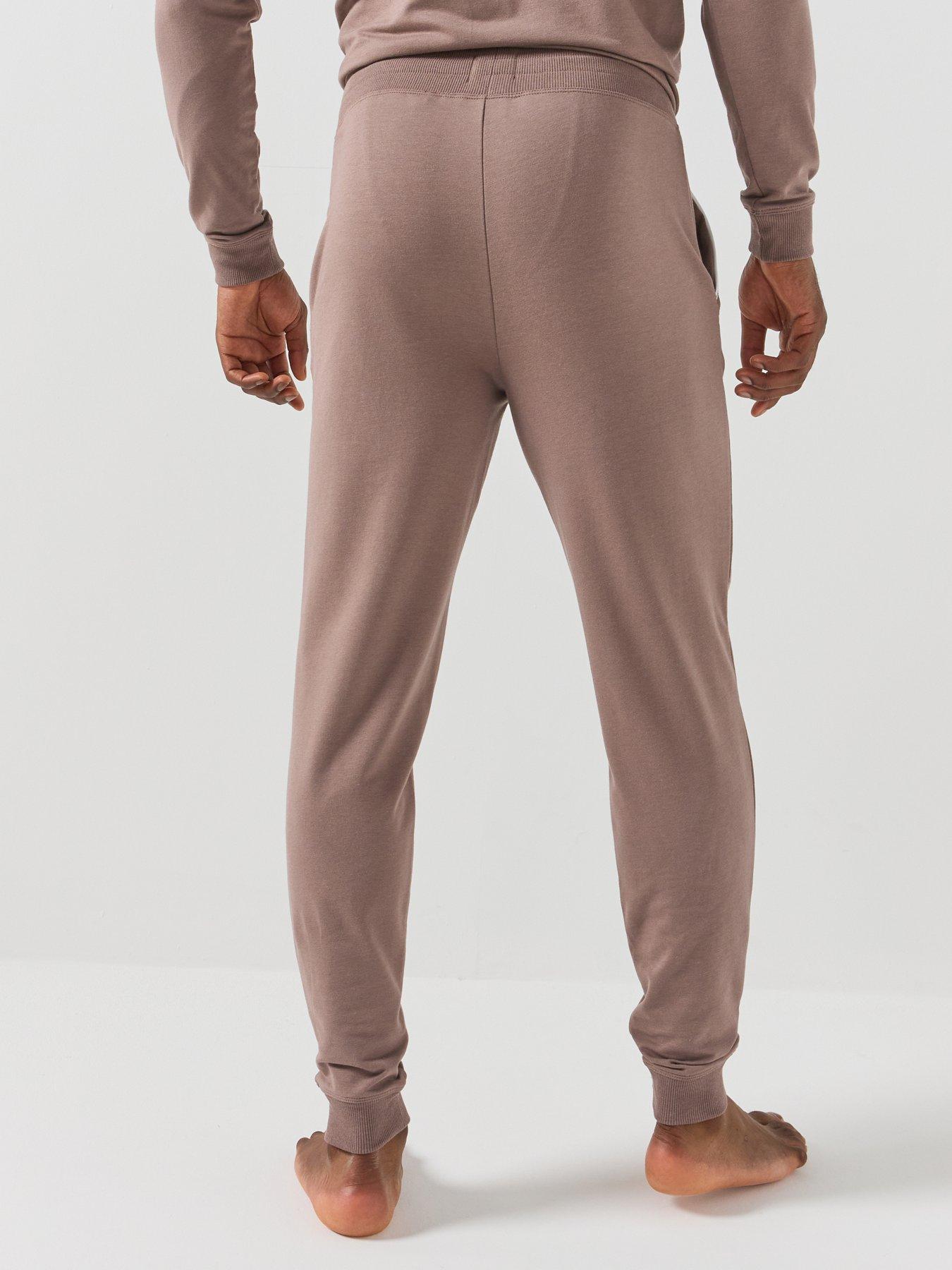 Image 2 of 5 of HUGO Noah Piped Loungewear Bottoms - Brown