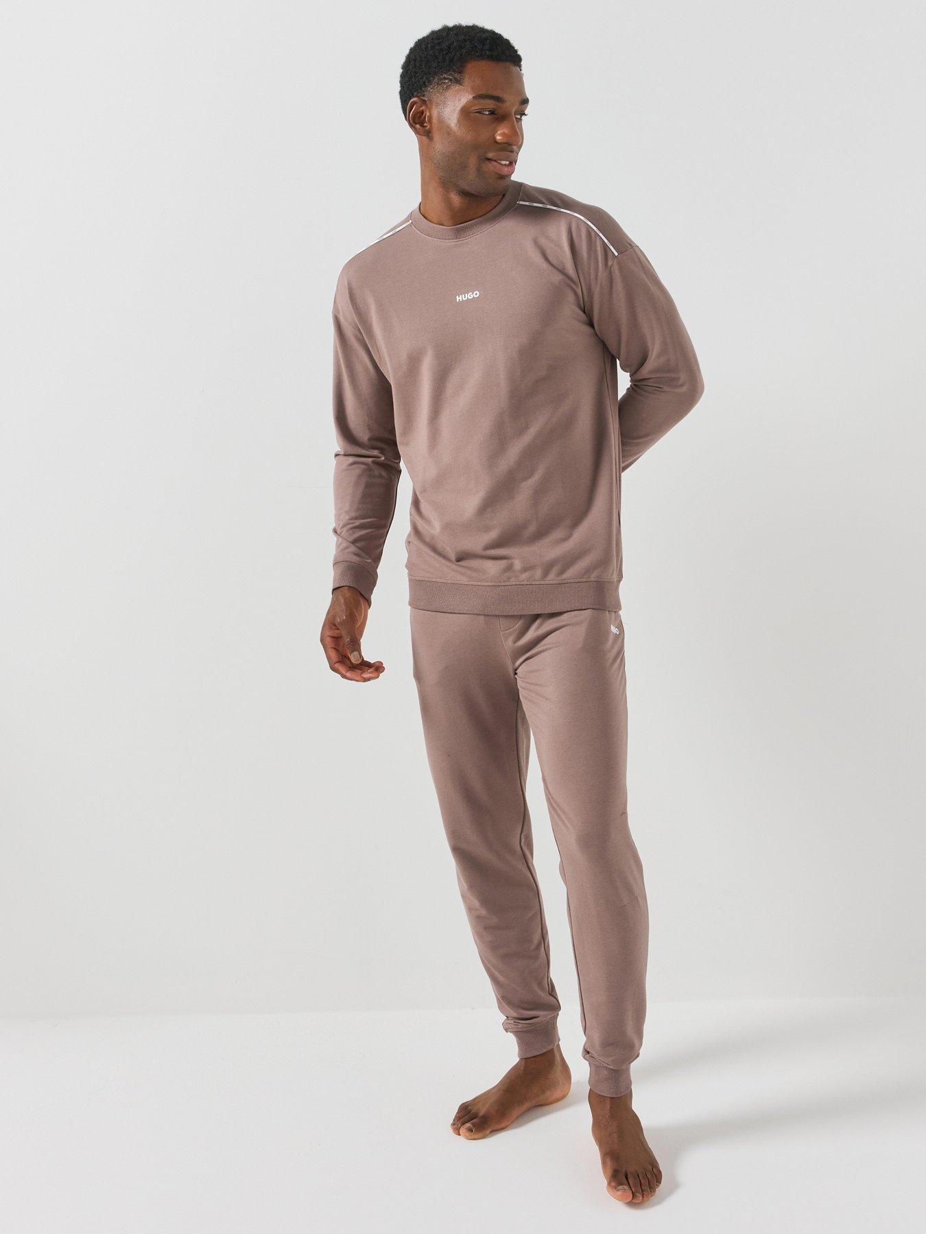 Image 3 of 5 of HUGO Noah Piped Loungewear Bottoms - Brown