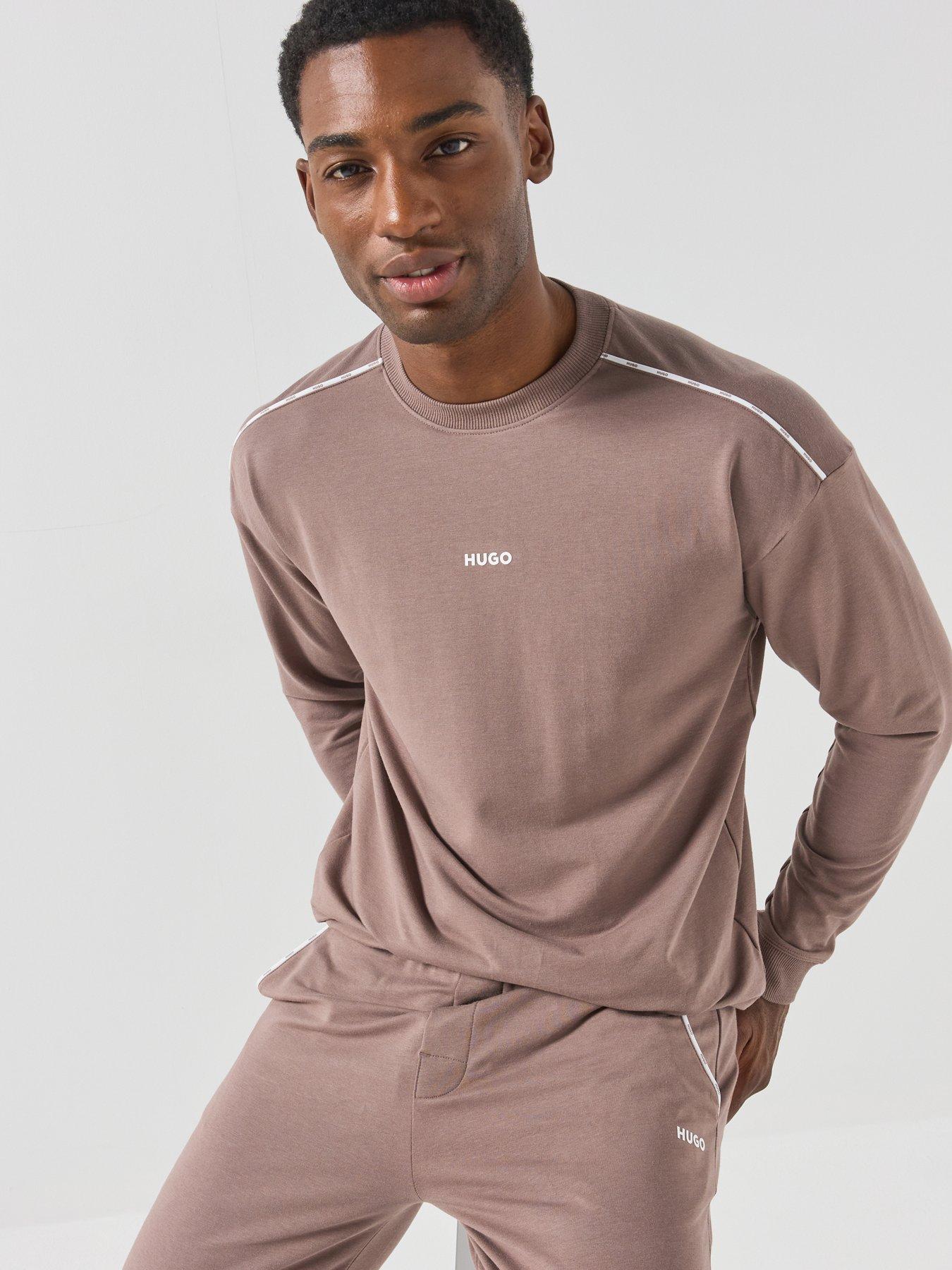 Image 4 of 5 of HUGO Noah Piped Loungewear Bottoms - Brown