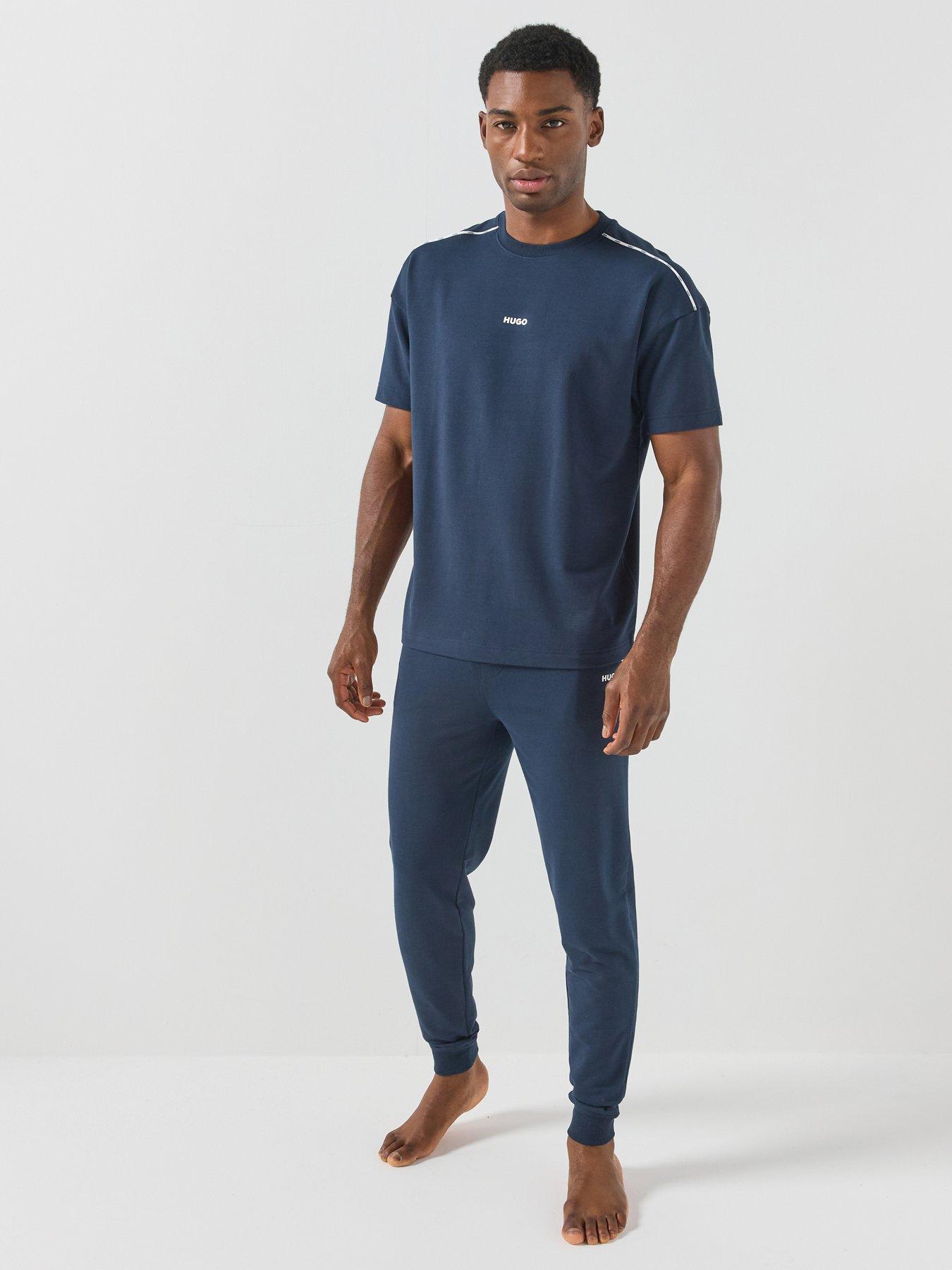 HUGO Mens Noah Stretch Jersey Loungewear T-Shirt - Navy