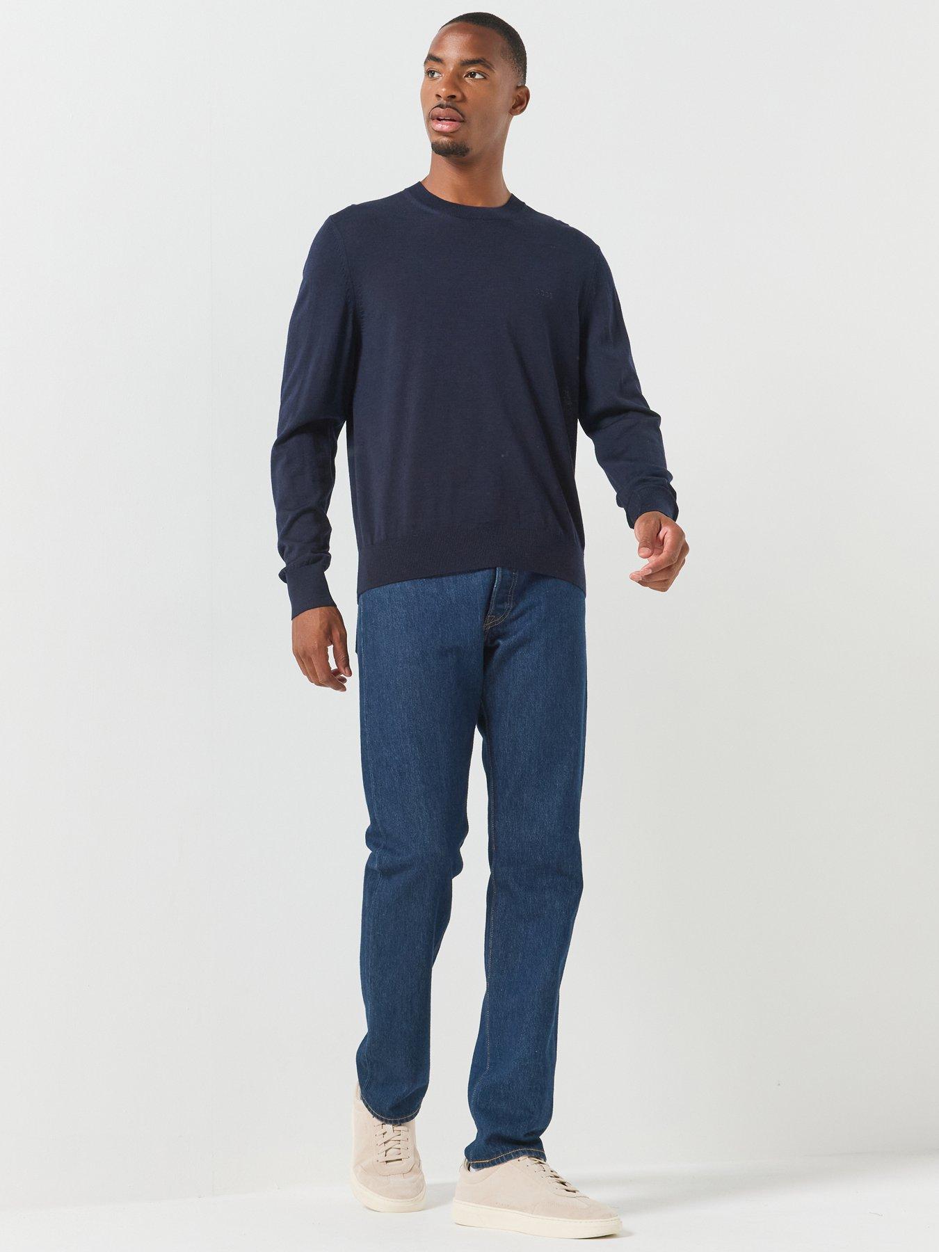 Image 3 of 5 of BOSS Boss H-Leno-L Knitted Jumper - Navy