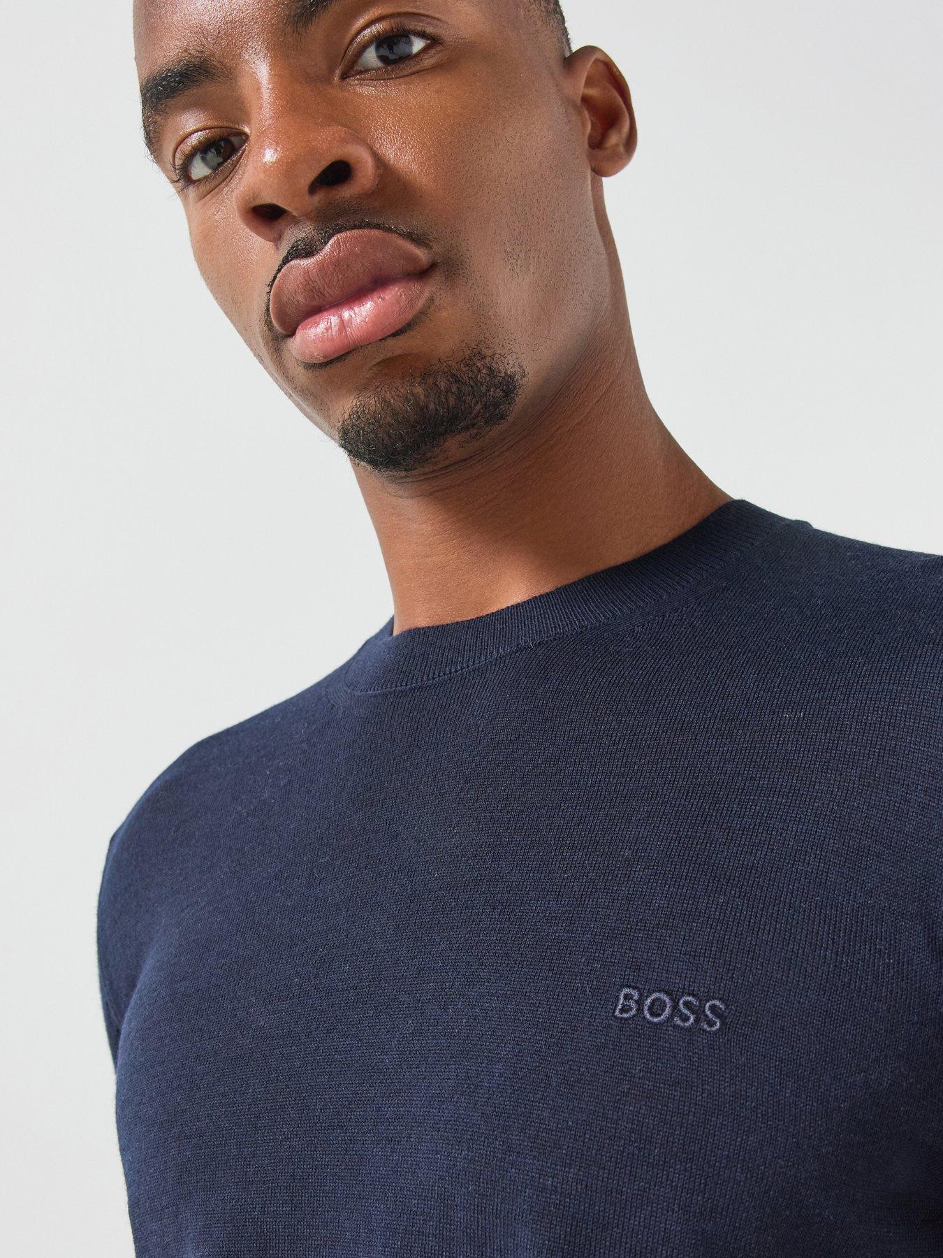 Image 4 of 5 of BOSS Boss H-Leno-L Knitted Jumper - Navy