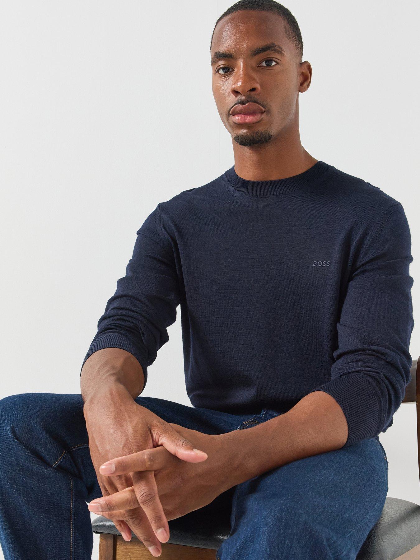 Image 5 of 5 of BOSS Boss H-Leno-L Knitted Jumper - Navy