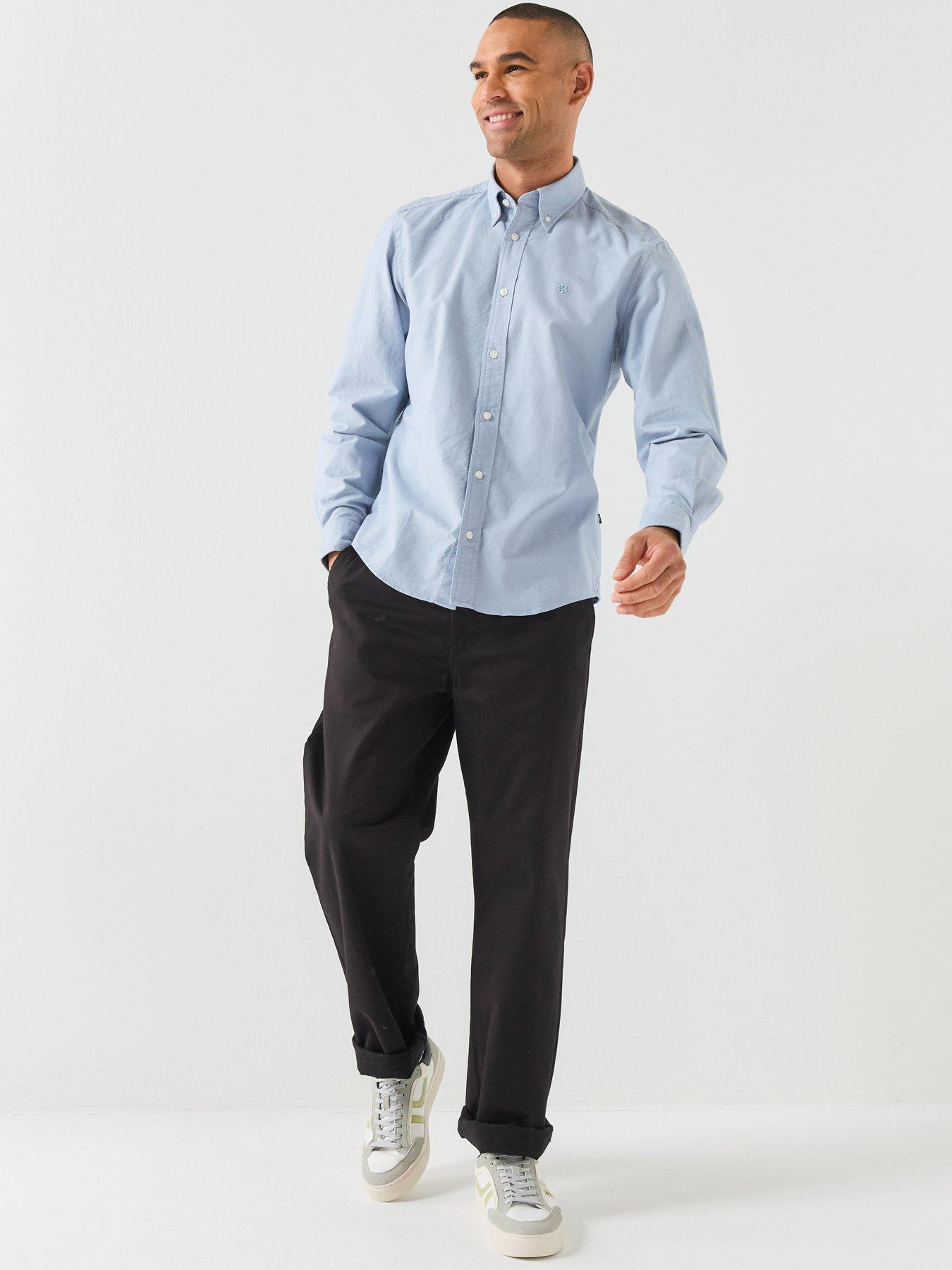 Image 3 of 6 of BOSS Mens H-Liam Regular Fit Button-Down Shirt - Blue