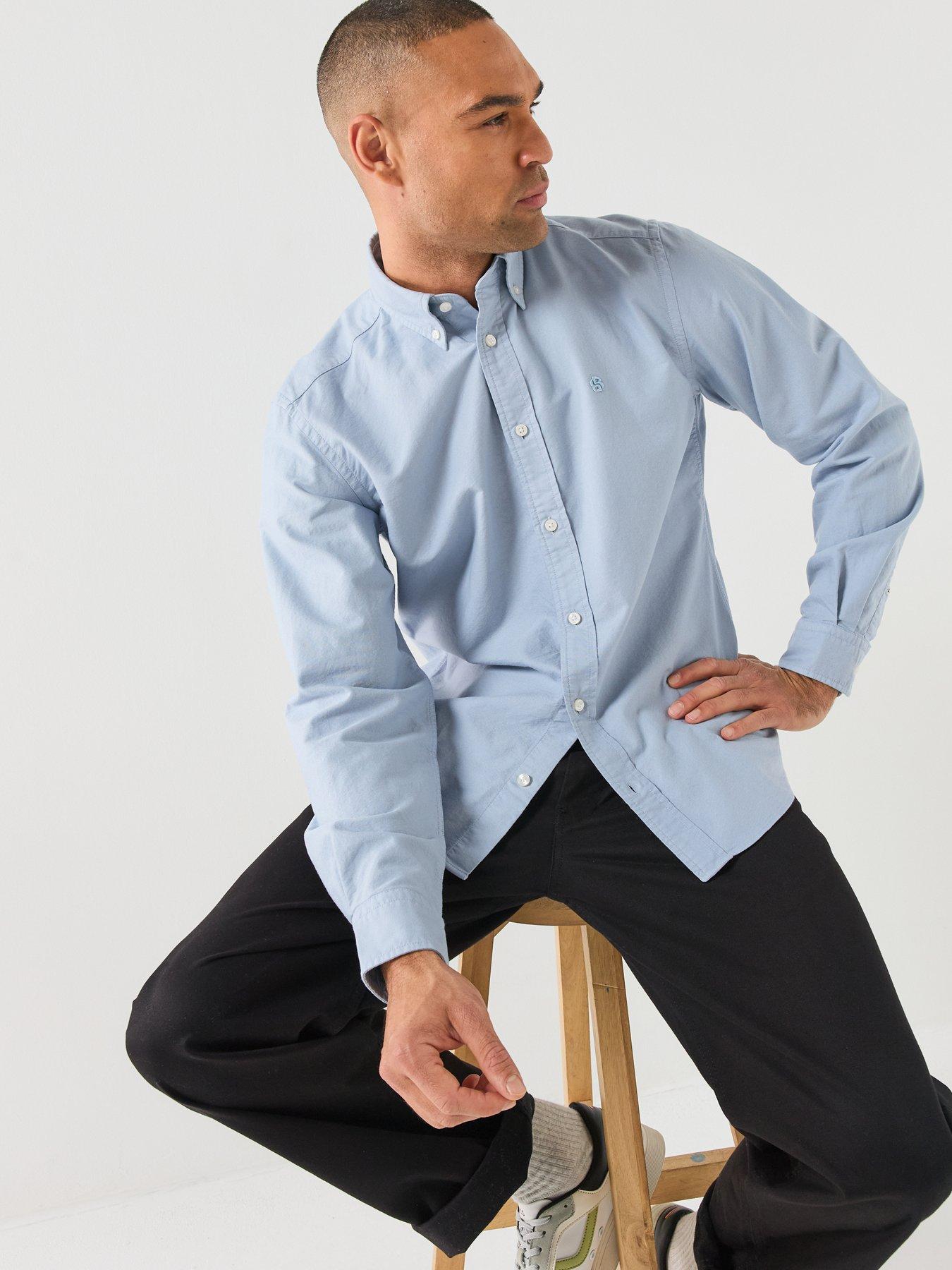 Image 4 of 6 of BOSS Mens H-Liam Regular Fit Button-Down Shirt - Blue