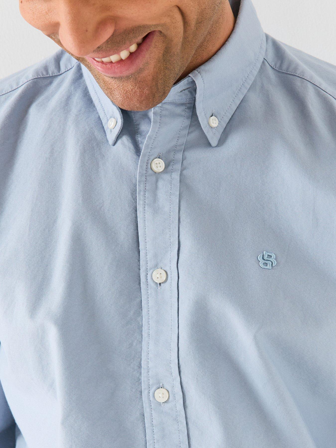 Image 6 of 6 of BOSS Mens H-Liam Regular Fit Button-Down Shirt - Blue