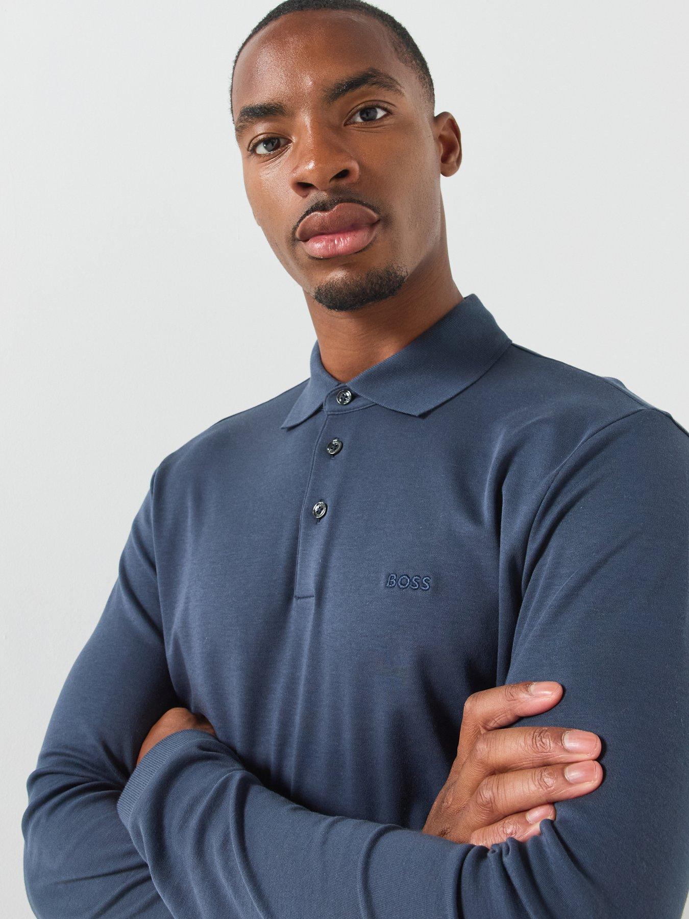 Image 6 of 6 of BOSS Boss Pado 30 Longsleeve Polo Shirt - Blue