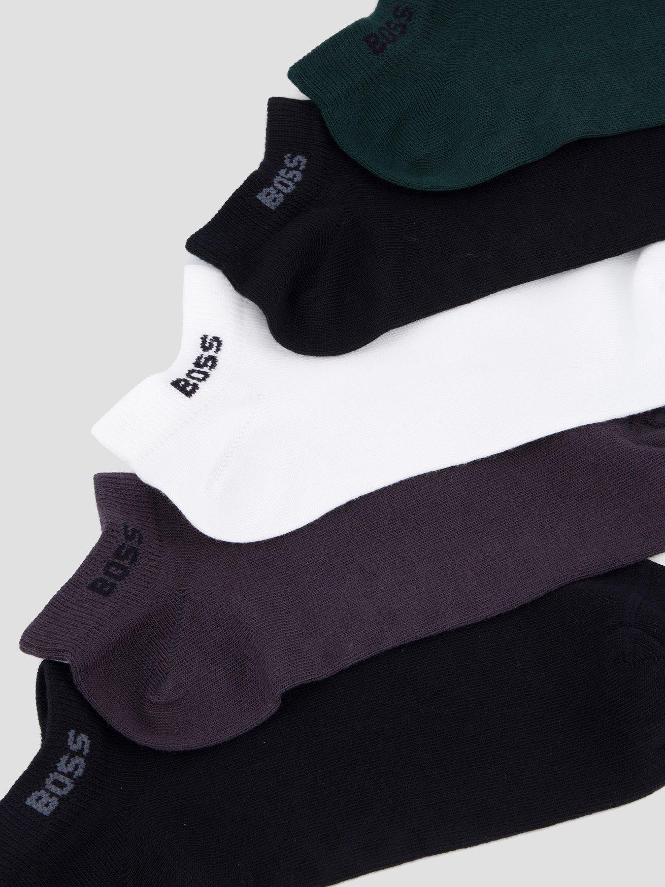 Image 3 of 3 of BOSS 5 Pack Short Cotton Crew Socks - Multi