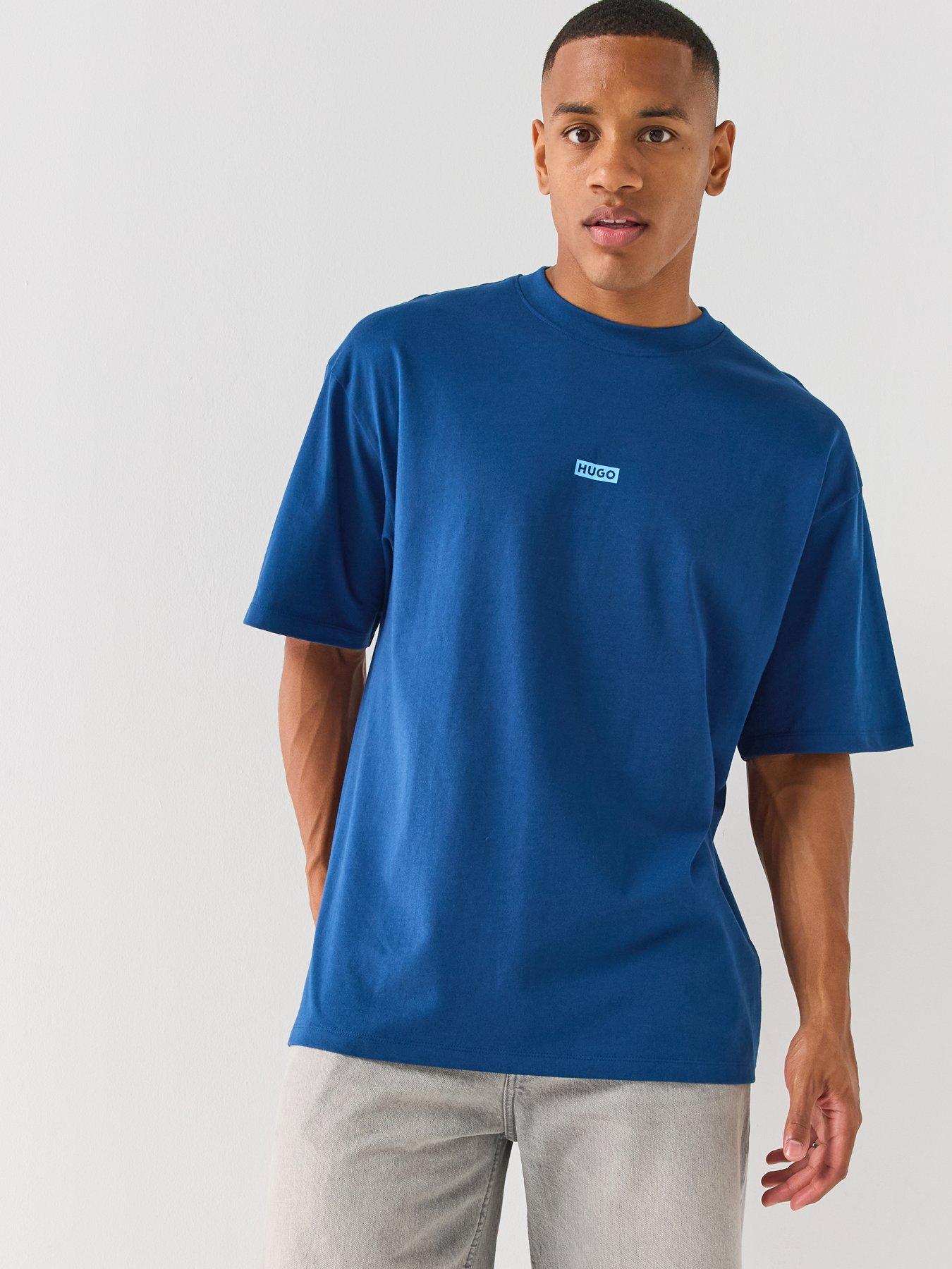 Image 2 of 6 of HUGO Blue Nalono Loose Fit T-Shirt - Navy