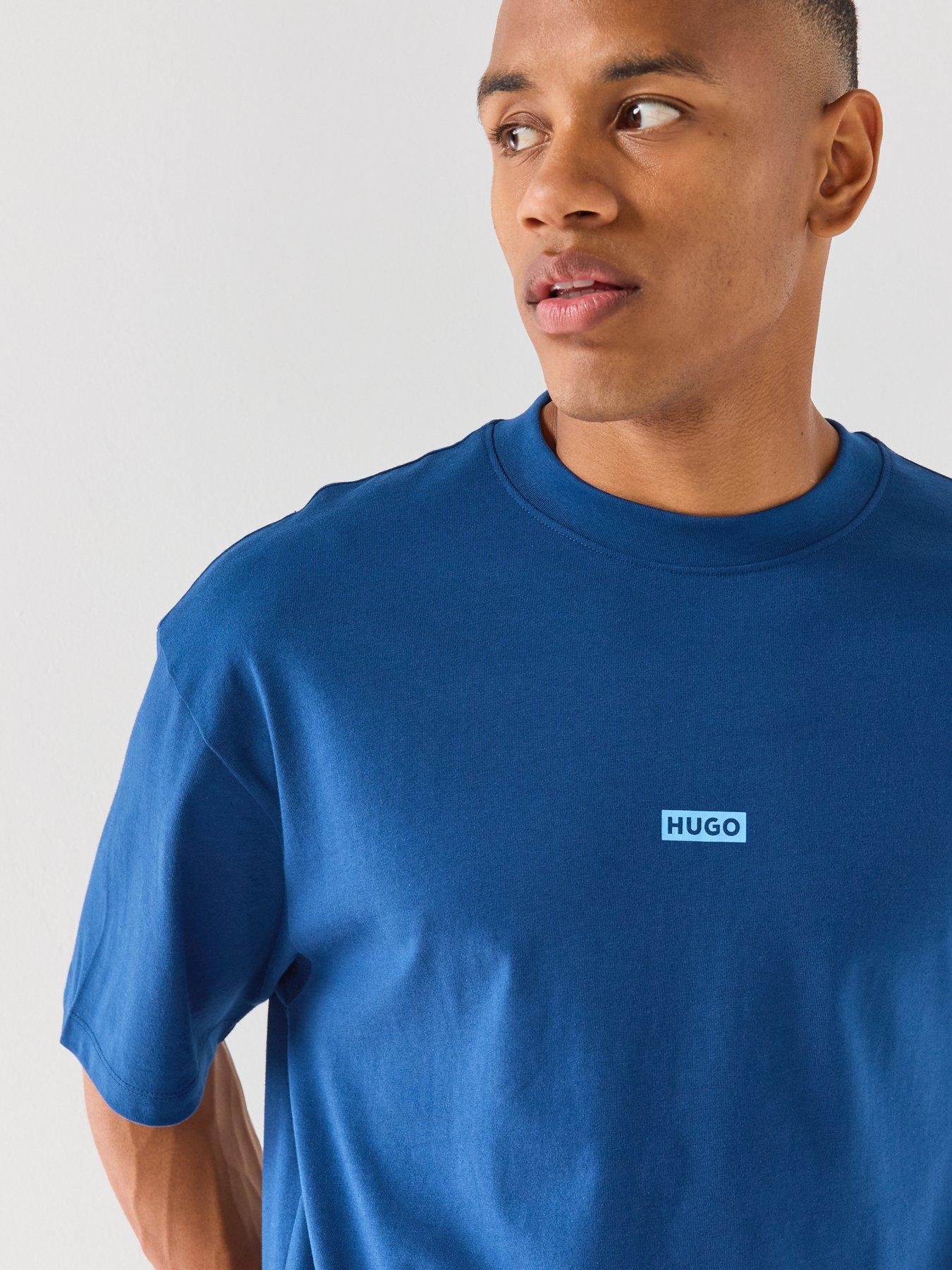 Image 4 of 6 of HUGO Blue Nalono Loose Fit T-Shirt - Navy