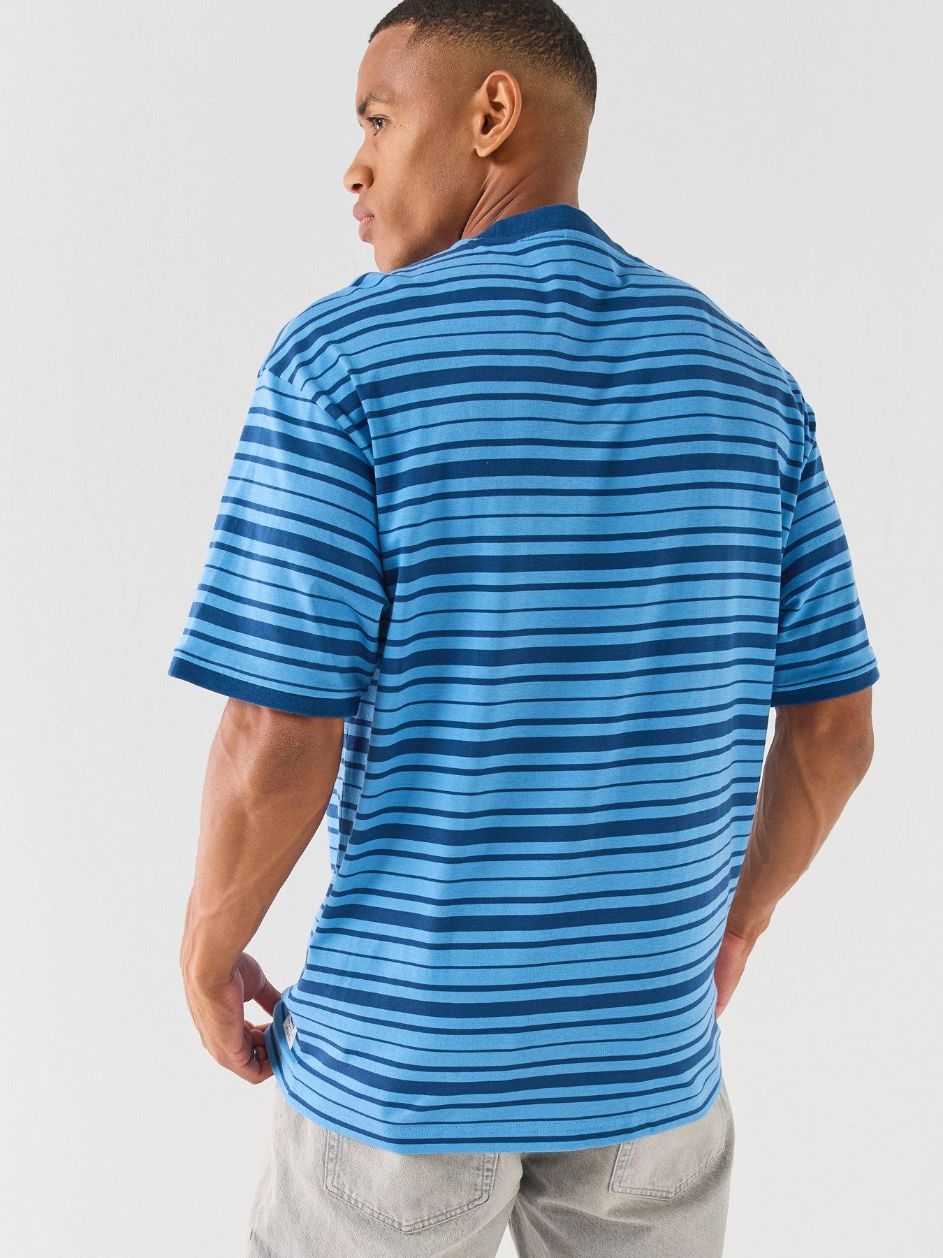 Image 2 of 5 of HUGO Nistripe Loose Fit T-Shirt - Blue
