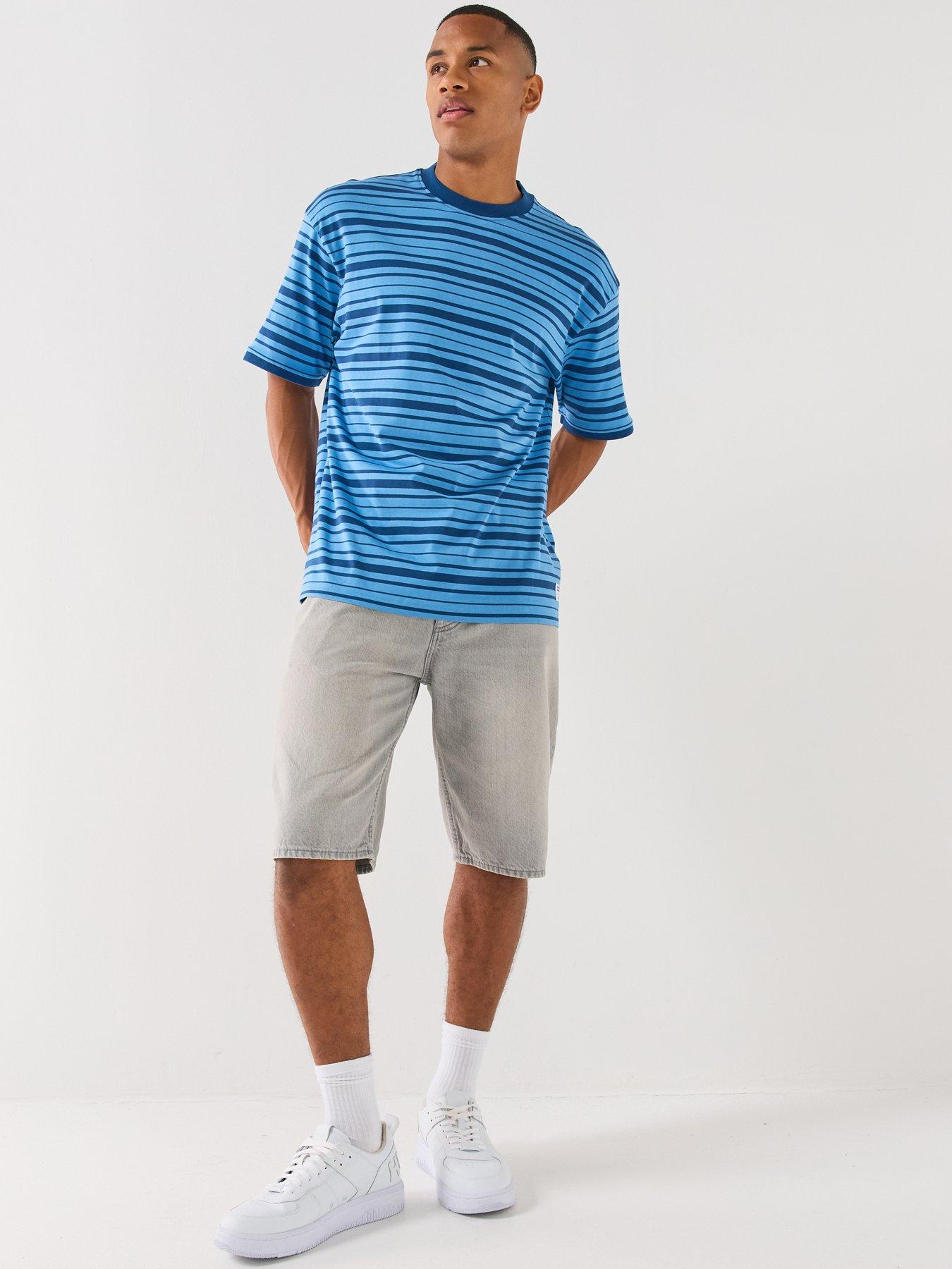 Image 3 of 5 of HUGO Nistripe Loose Fit T-Shirt - Blue