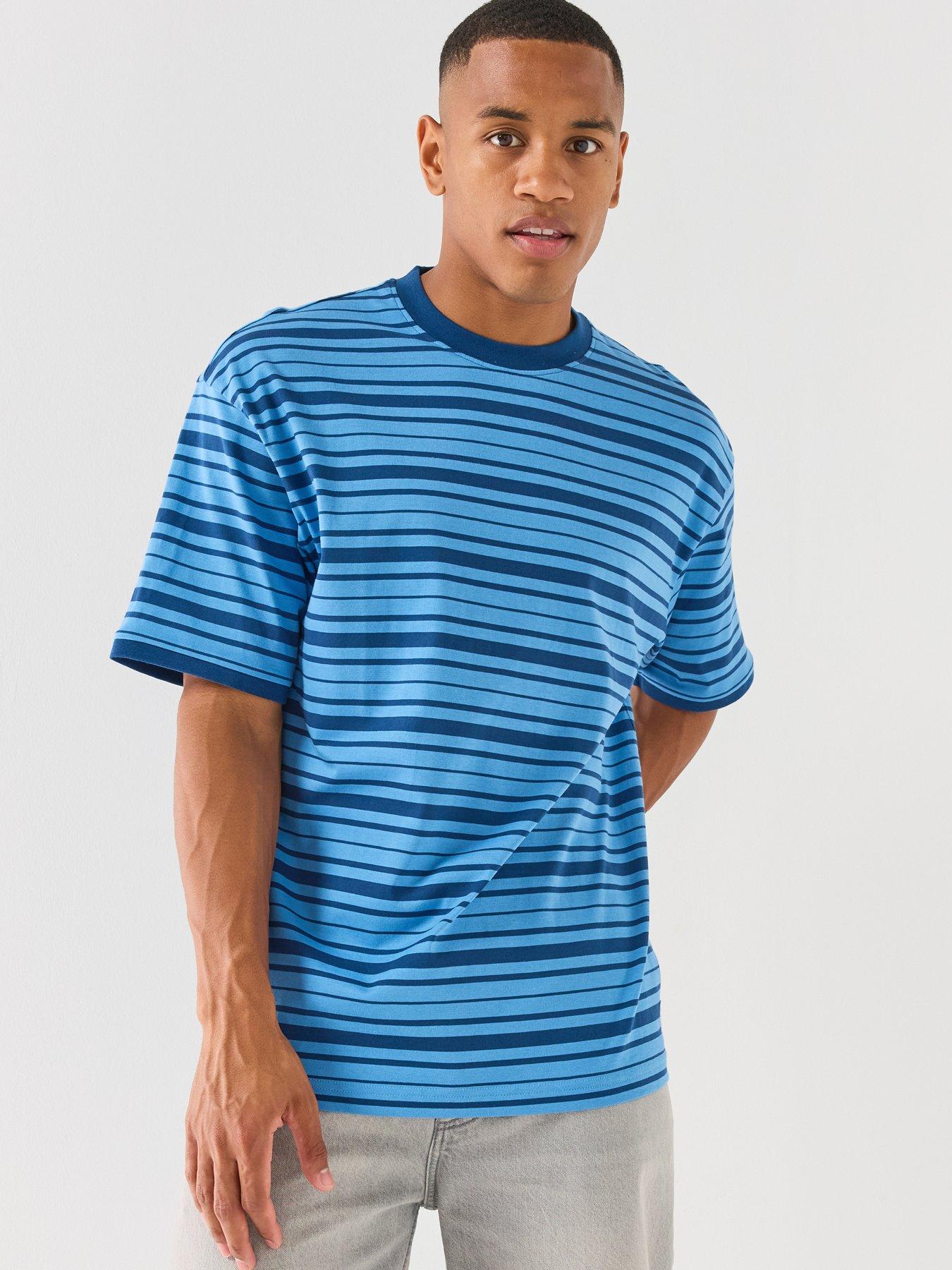 Image 5 of 5 of HUGO Nistripe Loose Fit T-Shirt - Blue