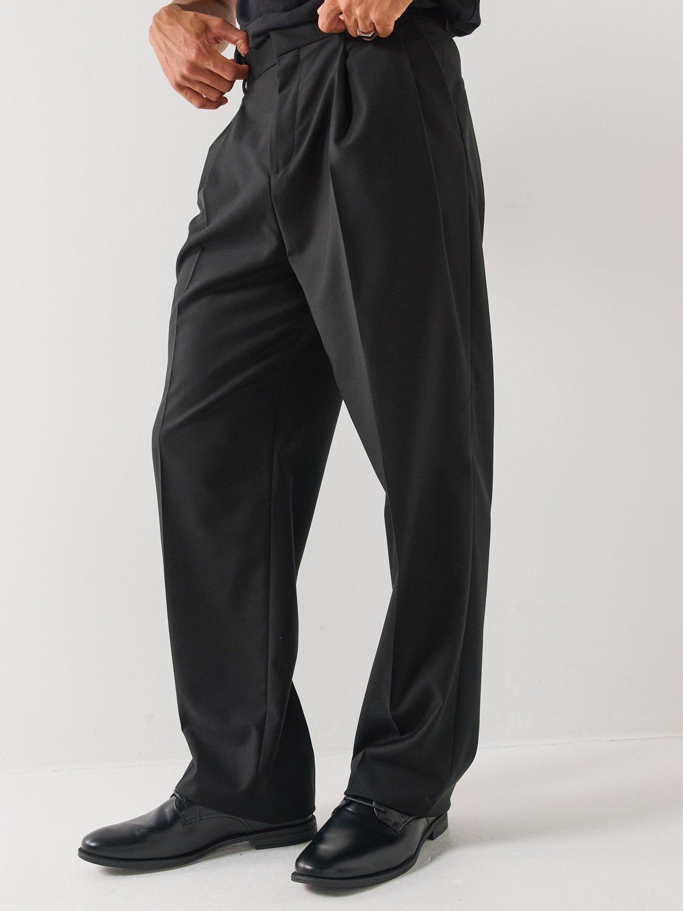 Image 1 of 6 of HUGO Tarly264X Modern Fit Smart Trousers - Black