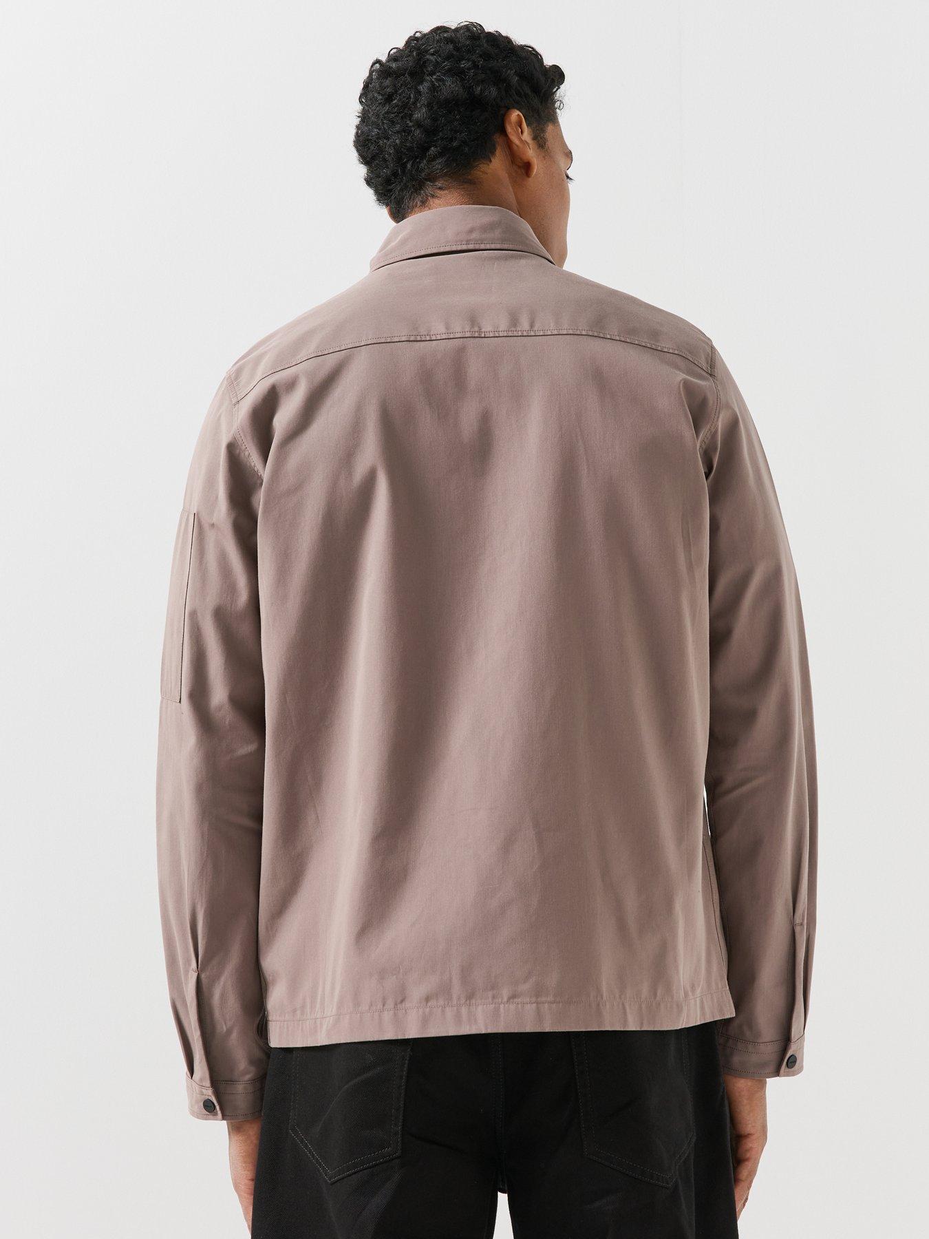 Image 2 of 6 of HUGO Hugo Emmond Oversize Fit Overshirt - Brown