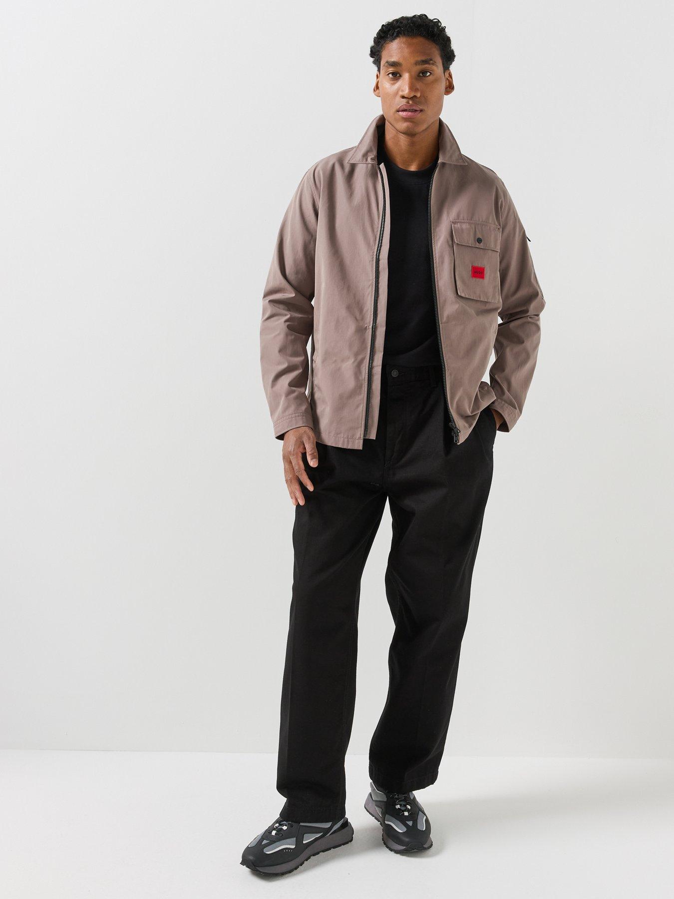 Image 3 of 6 of HUGO Hugo Emmond Oversize Fit Overshirt - Brown