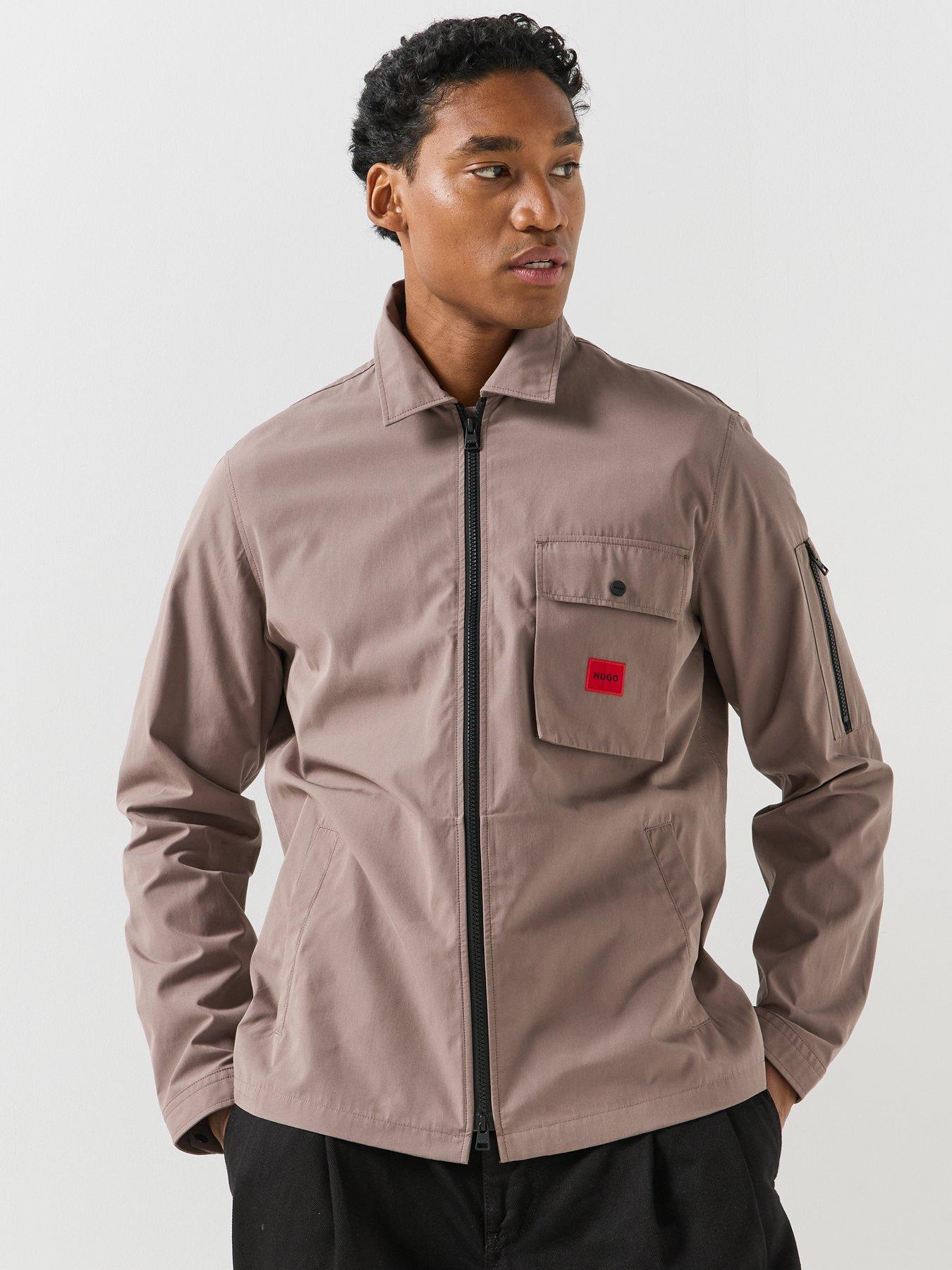 Image 5 of 6 of HUGO Hugo Emmond Oversize Fit Overshirt - Brown