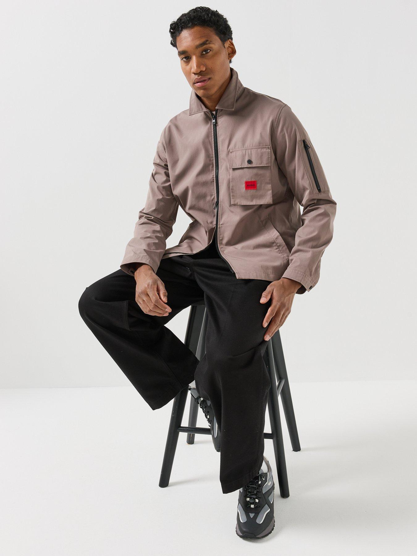 Image 6 of 6 of HUGO Hugo Emmond Oversize Fit Overshirt - Brown