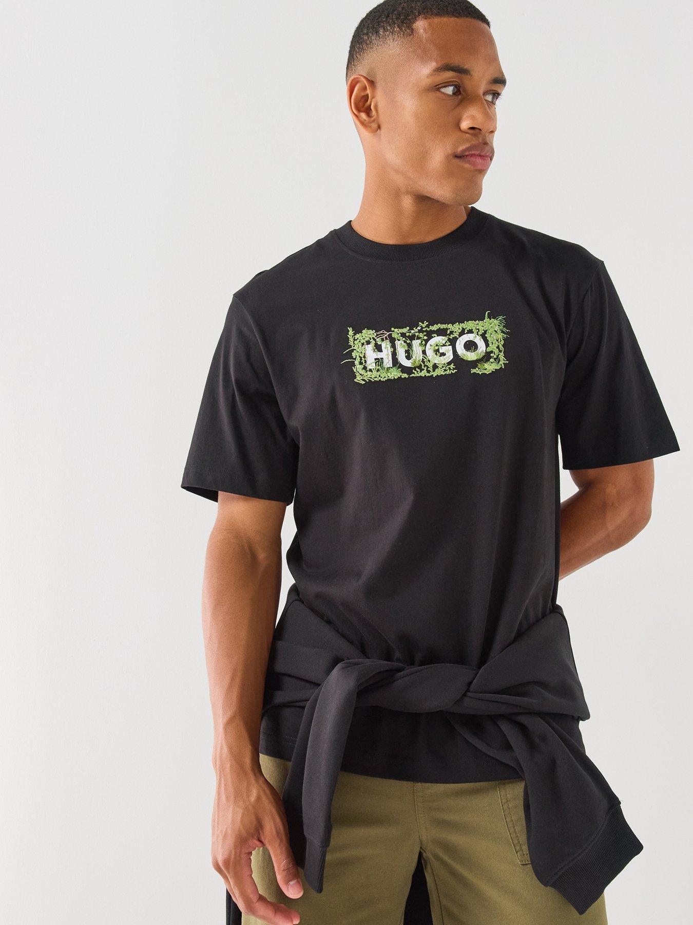 HUGO Blue Niviotee Regular Fit T-Shirt - Black