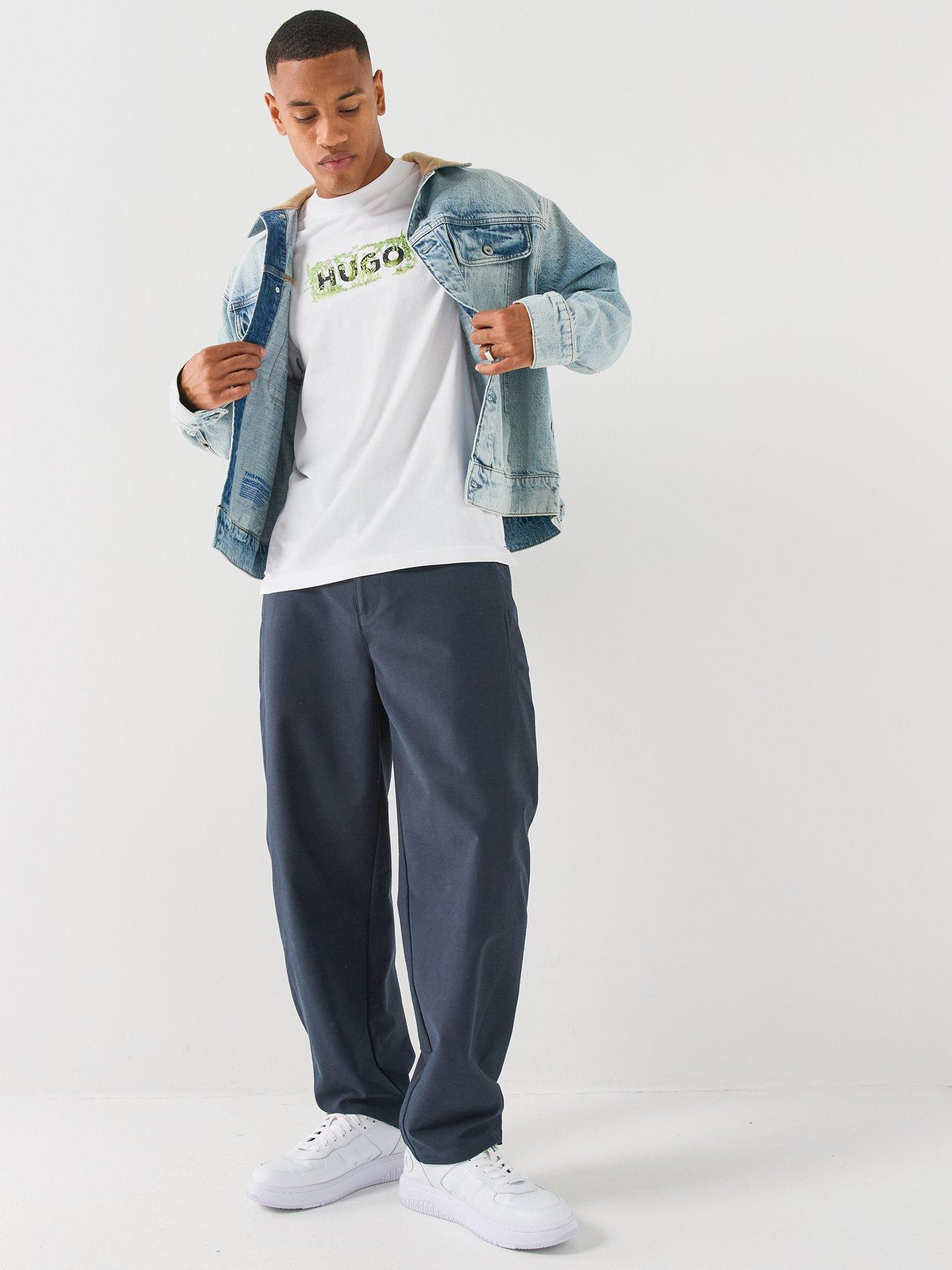 Image 3 of 6 of HUGO Blue Niviotee Regular Fit T-Shirt - White