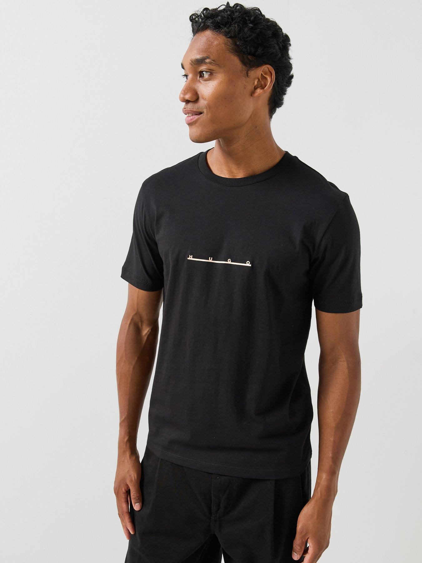 Image 1 of 5 of HUGO Datri Vintage Car Linear Logo T-shirt - Black