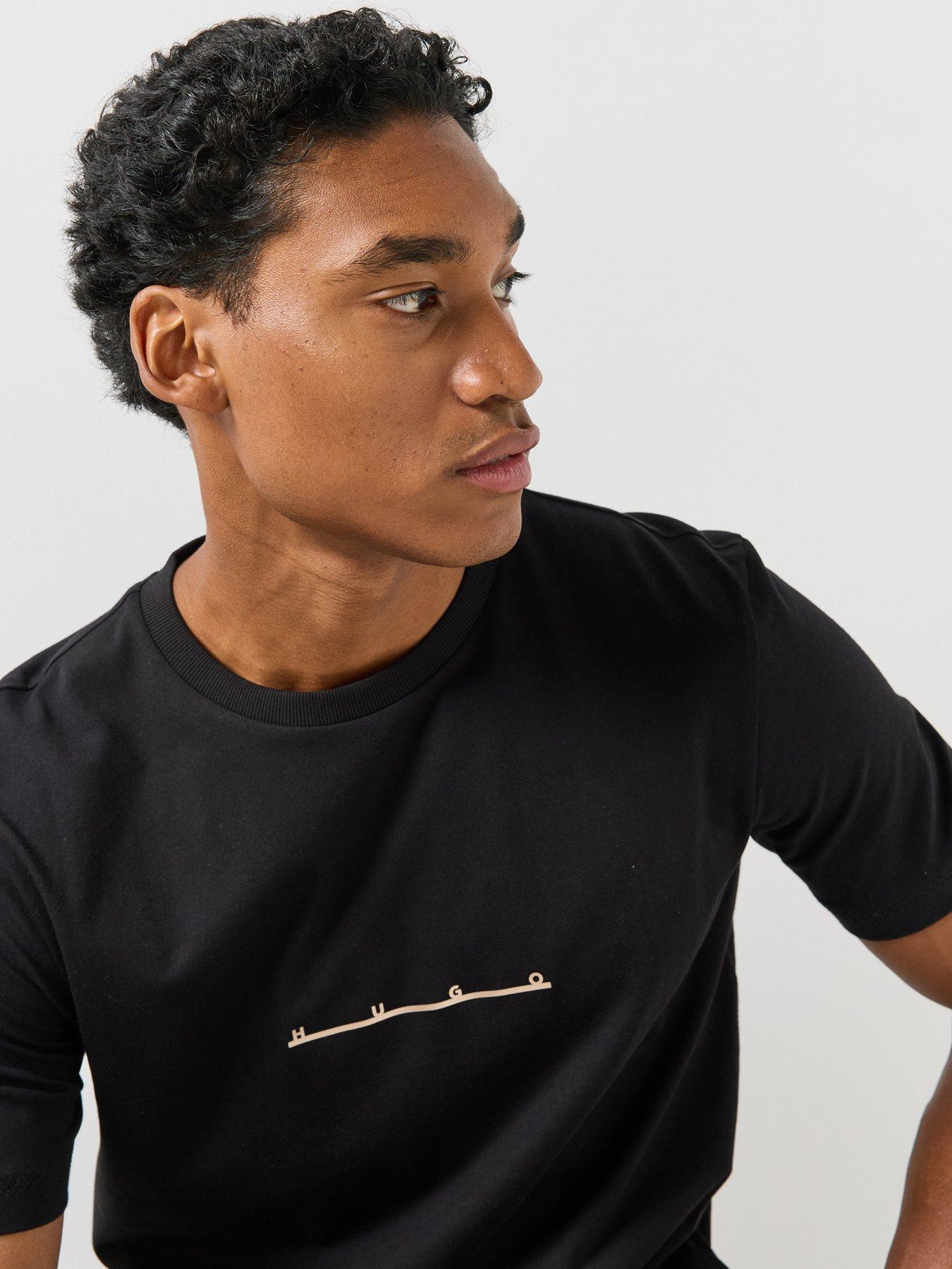 Image 4 of 5 of HUGO Datri Vintage Car Linear Logo T-shirt - Black