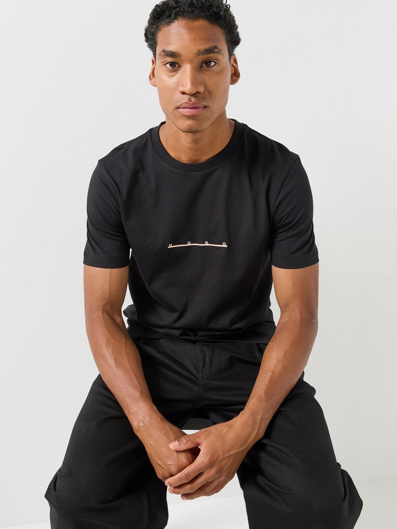 Image 5 of 5 of HUGO Datri Vintage Car Linear Logo T-shirt - Black