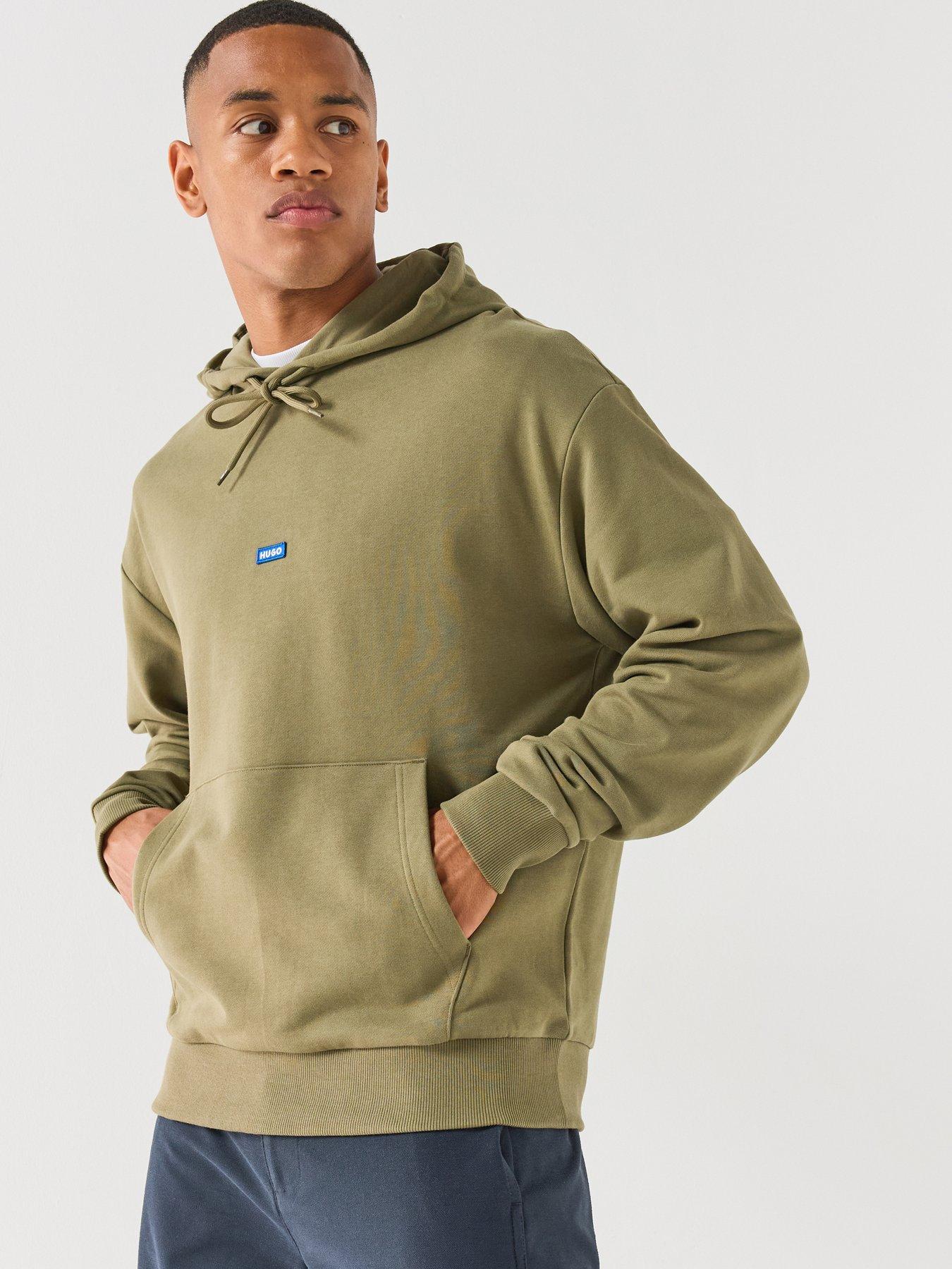 HUGO Blue Nalonso Regular Fit Hoodie - Dark Green