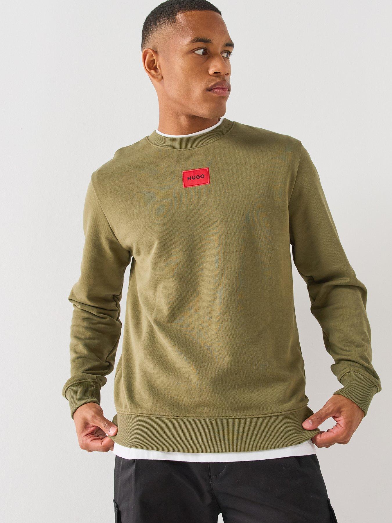 HUGO Diragol212 Red Patch Crew Sweat - Green