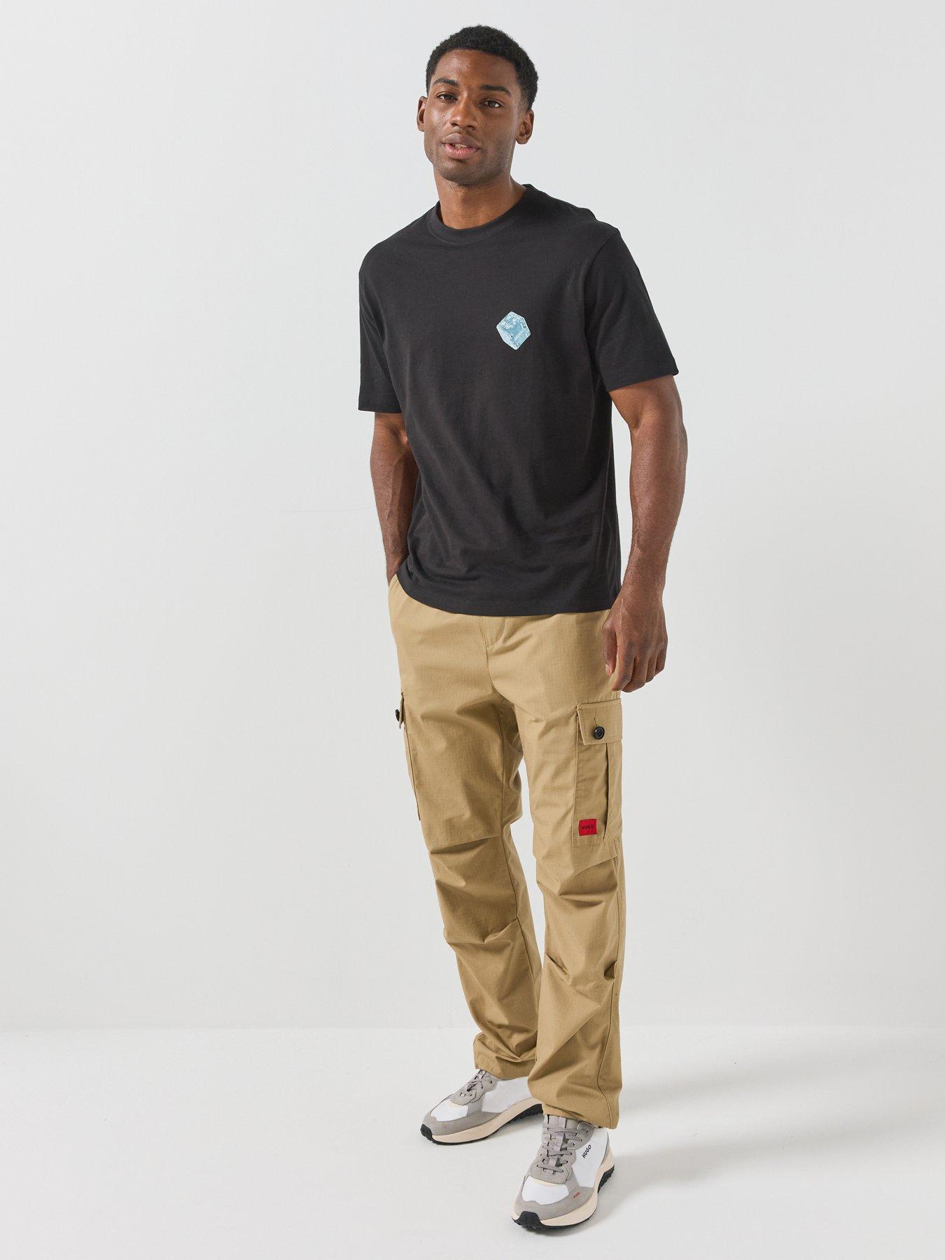 Image 3 of 6 of HUGO Doudi Dice Graphic Relaxed Fit T-Shirt - Black