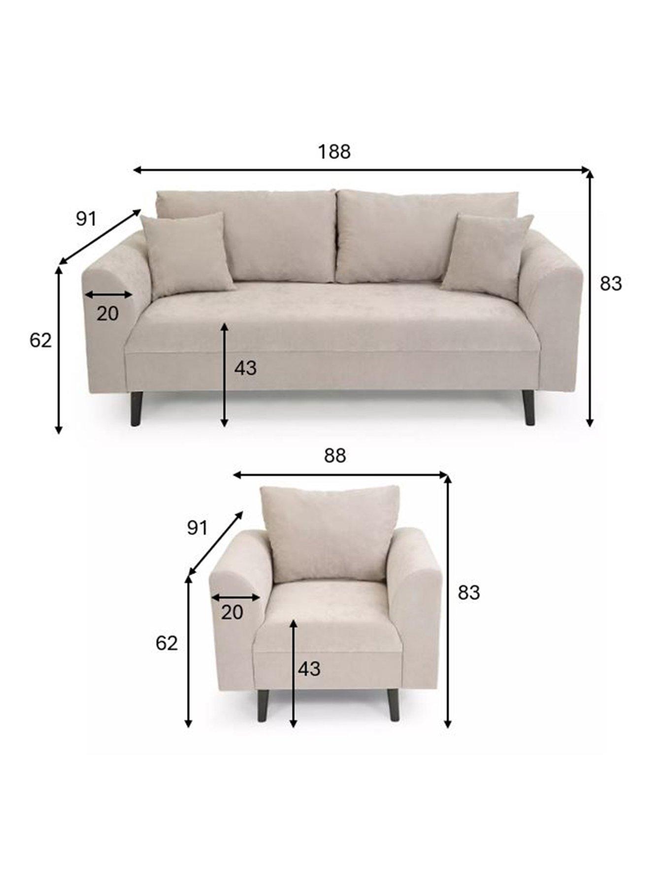 Image 7 of 7 of The Very Collection Plaza 3 Sofa&nbsp;+ Armchair (Buy &amp; SAVE!)