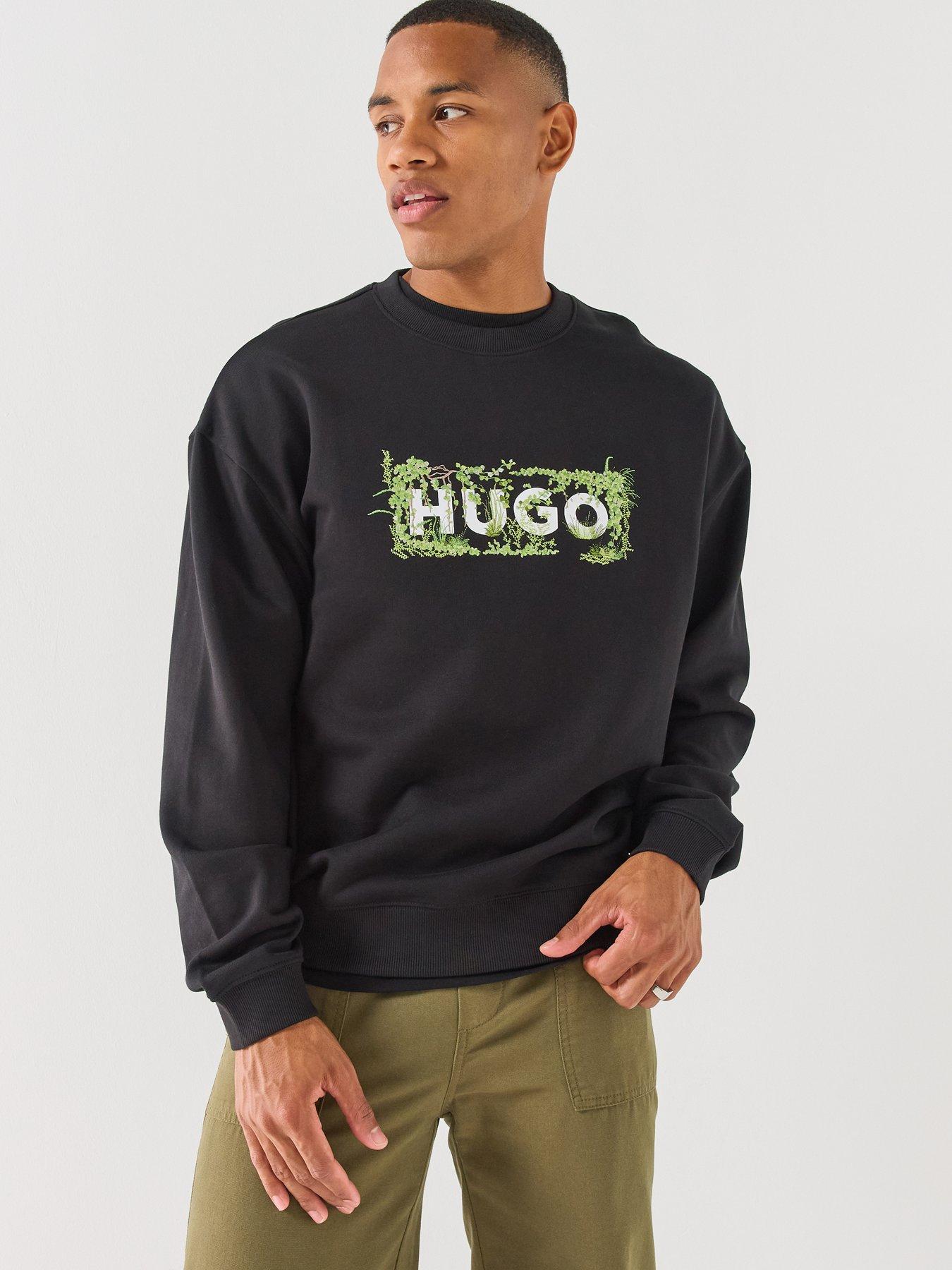HUGO Blue Niviocrew Regular Fit Crew Sweatshirt - Black
