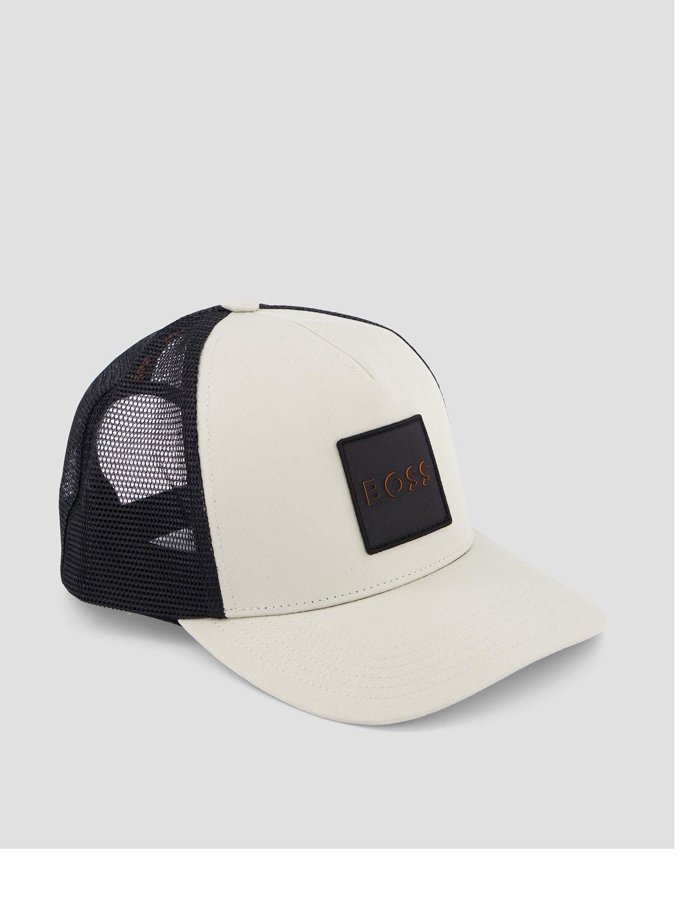 Image 1 of 4 of BOSS Mens Elliot Patch Logo Trucker Cap - Light Beige